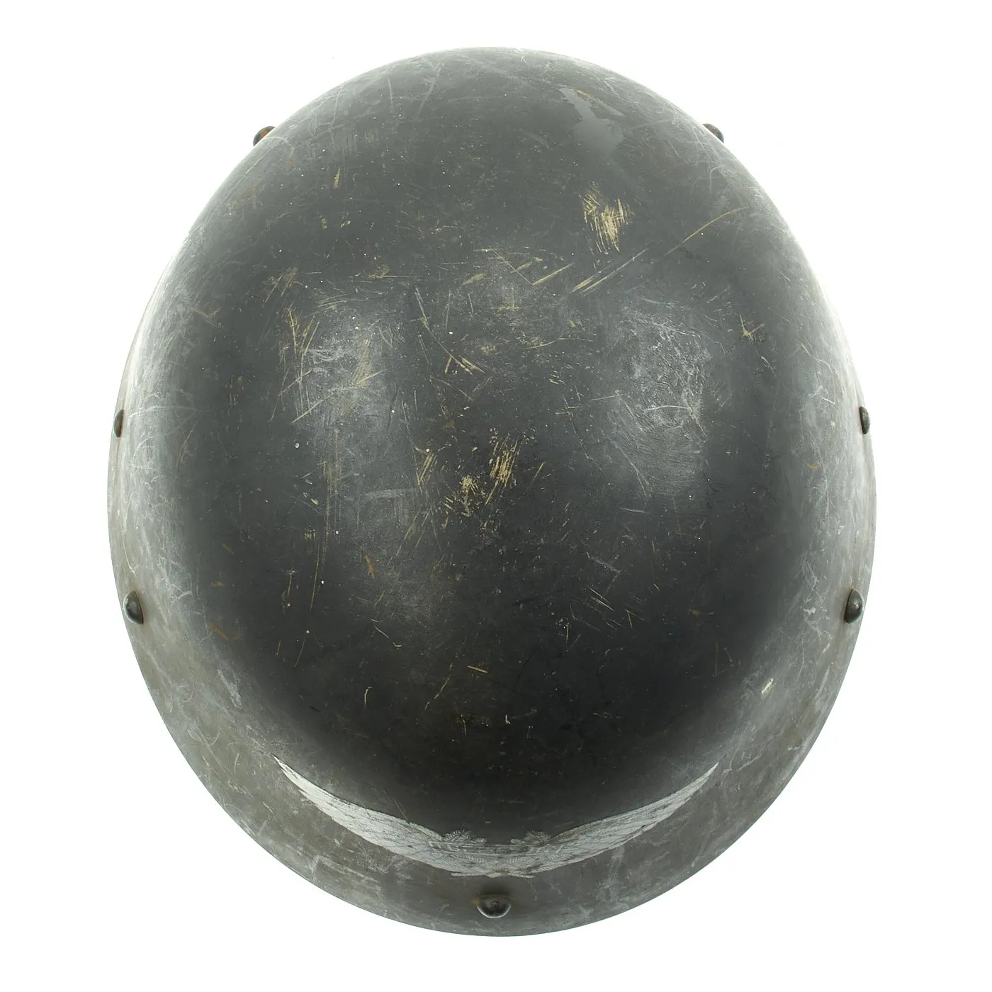 Original Czechoslovakian WWII Vz32 / M32 "Egg-Shell" Helmet Reissued for German Luftschutz - Dated 1935