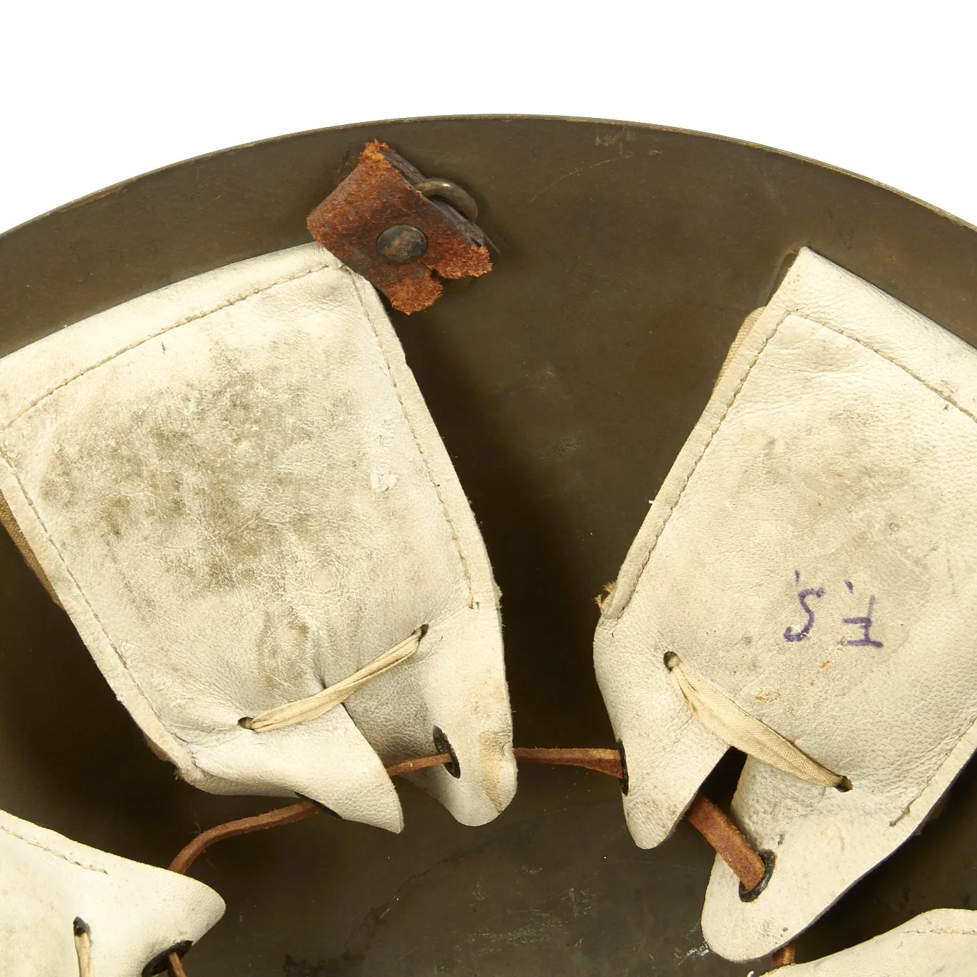 Original Czechoslovakian WWII Vz32 / M32 "Egg-Shell" Helmet Reissued for German Luftschutz - Dated 1935