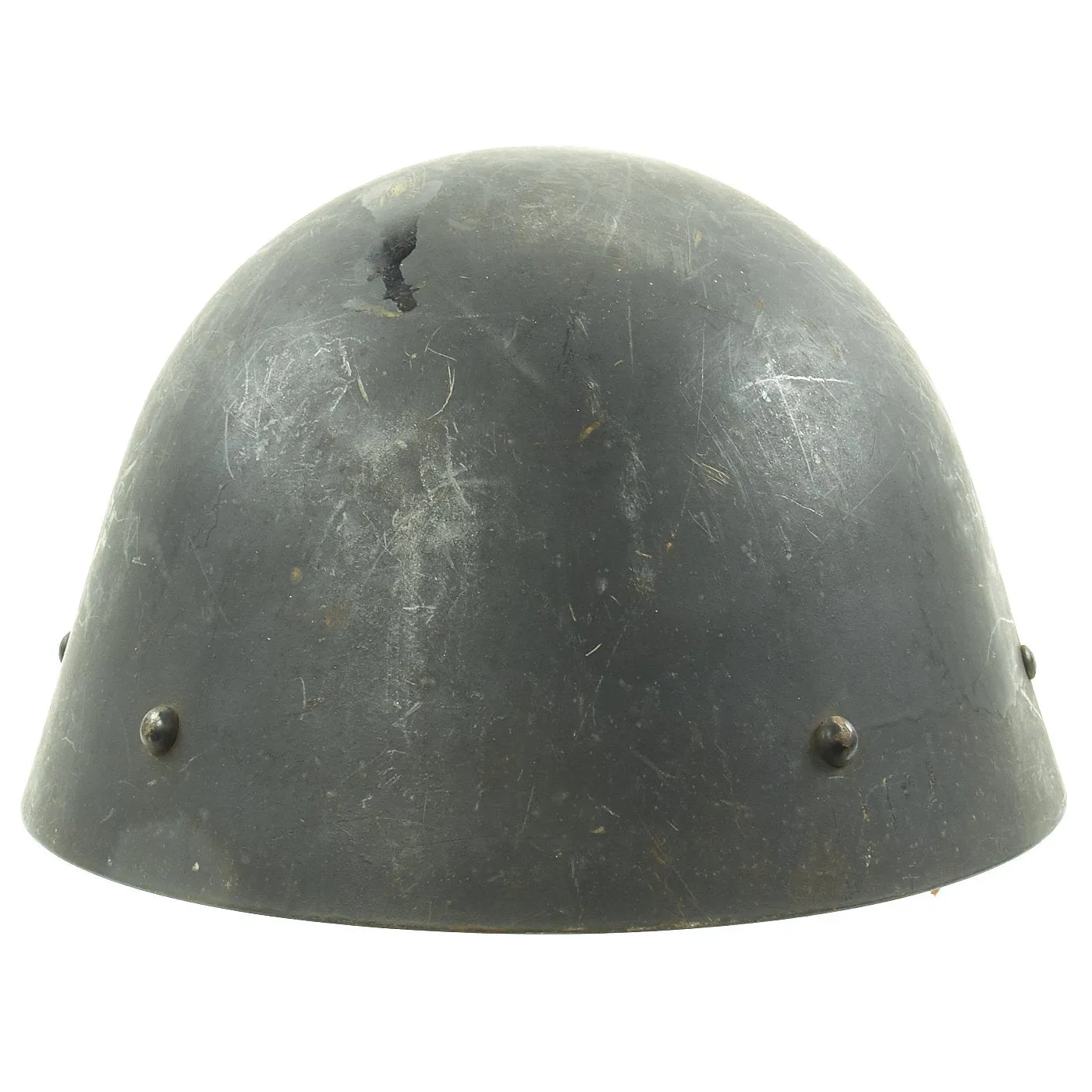 Original Czechoslovakian WWII Vz32 / M32 "Egg-Shell" Helmet Reissued for German Luftschutz - Dated 1935