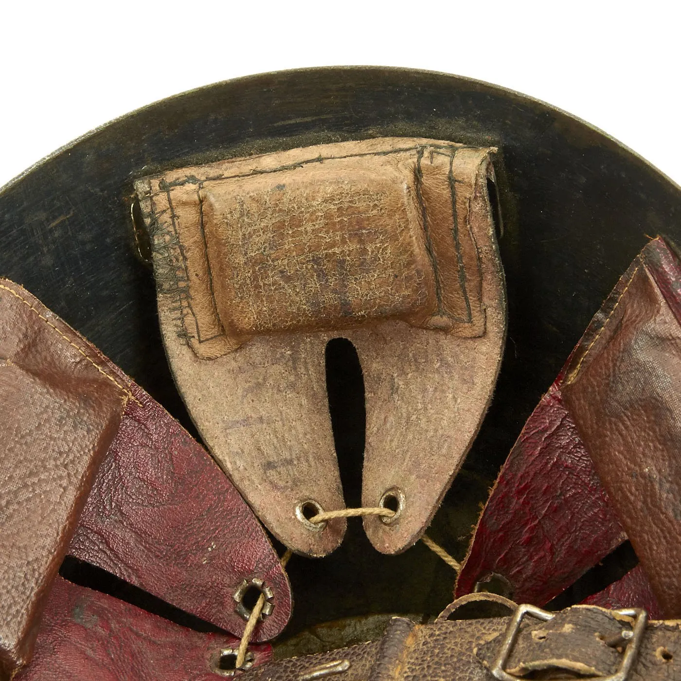 Original Czechoslovakian WWII Vz32 / M32 "Egg-Shell" Helmet Reissued for German Luftschutz Use