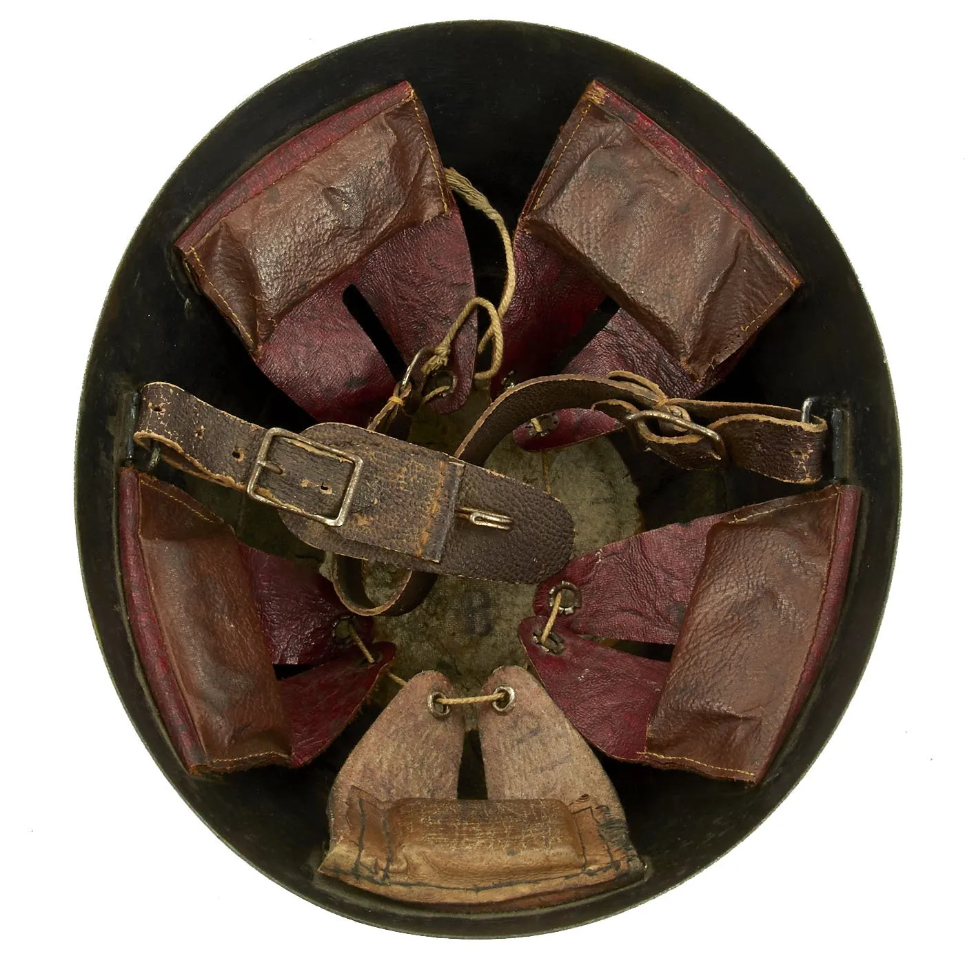 Original Czechoslovakian WWII Vz32 / M32 "Egg-Shell" Helmet Reissued for German Luftschutz Use