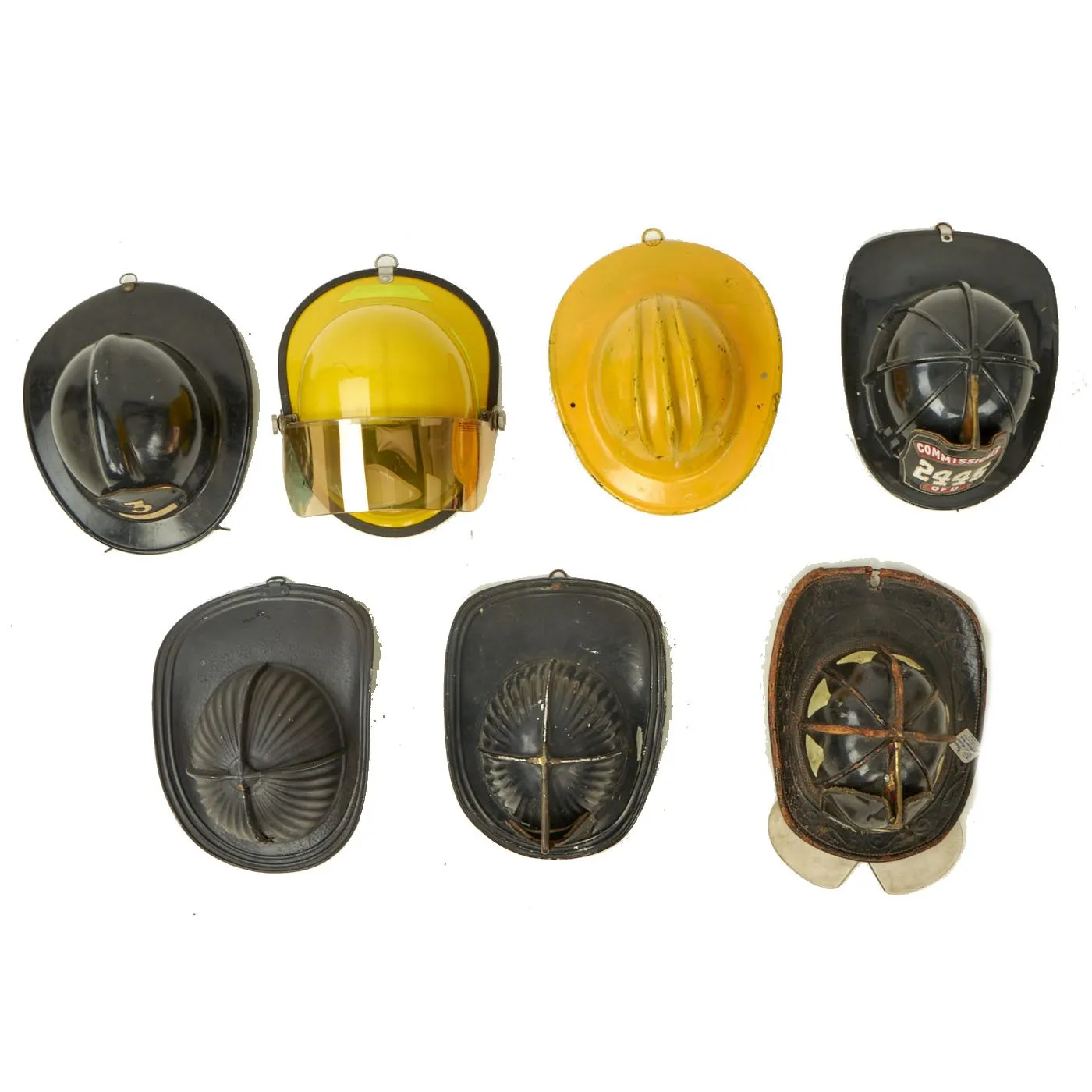 Original Fire Fighter Helmet Lot - Set of 7