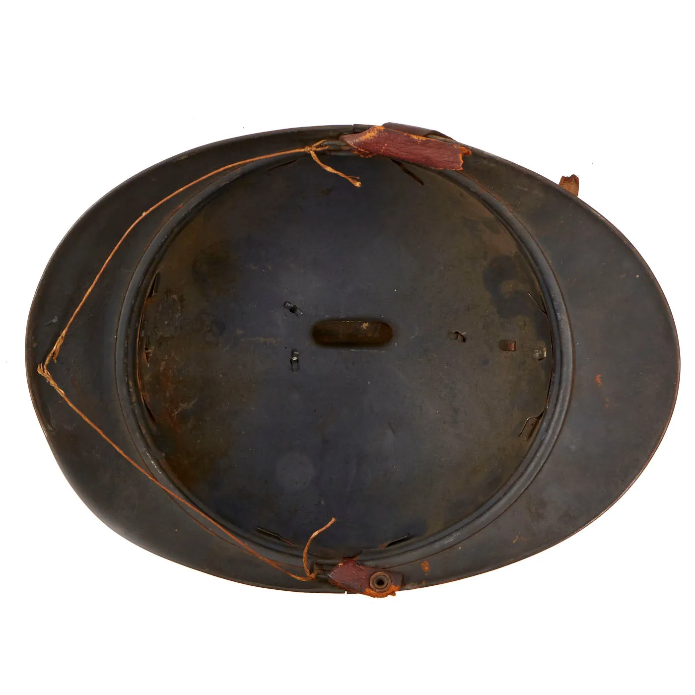 Original French WWI Issue Model 1915 Adrian Helmet Shell in Horizon Blue with RF Badge