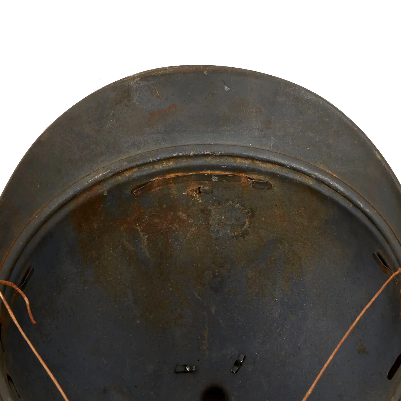 Original French WWI Issue Model 1915 Adrian Helmet Shell in Horizon Blue with RF Badge