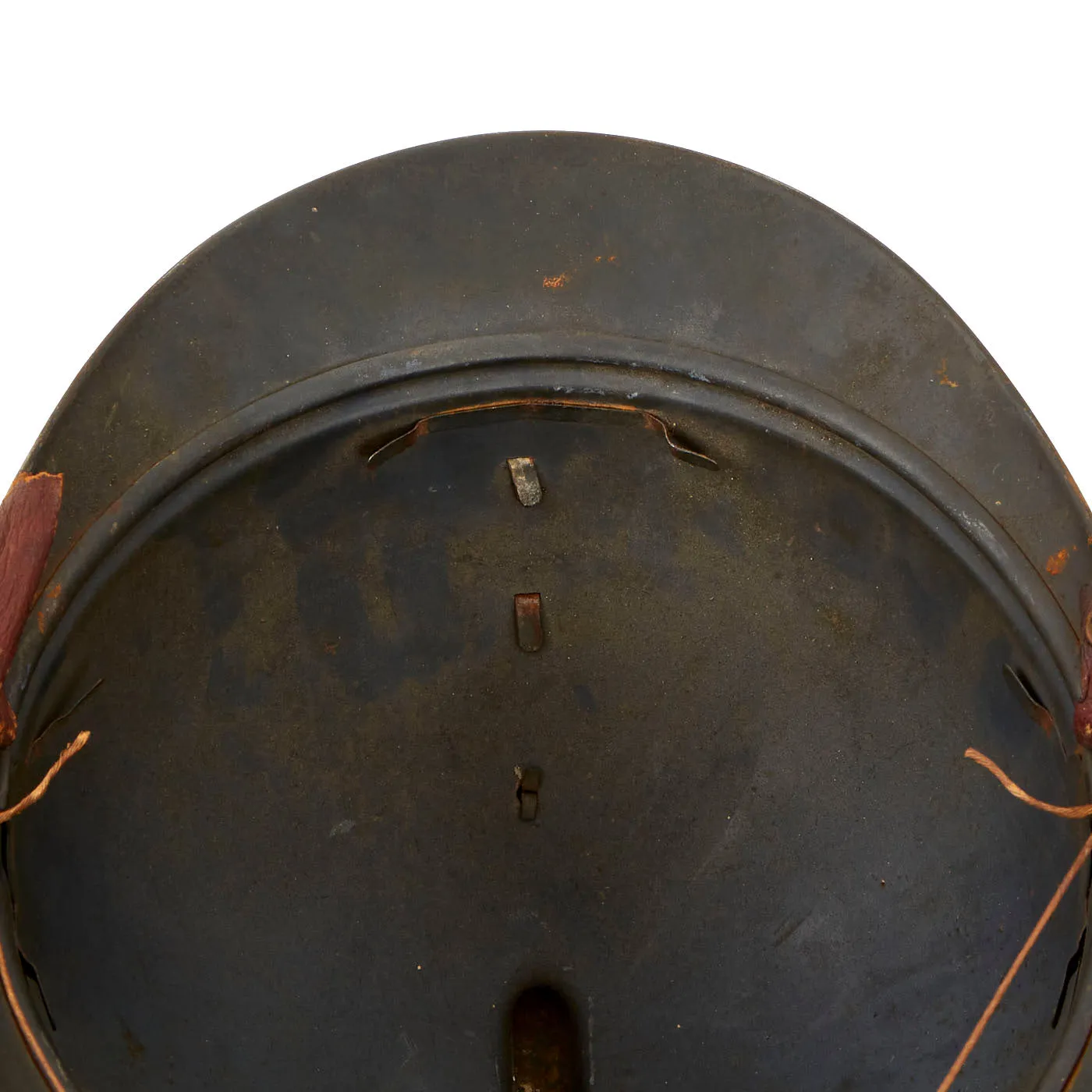 Original French WWI Issue Model 1915 Adrian Helmet Shell in Horizon Blue with RF Badge