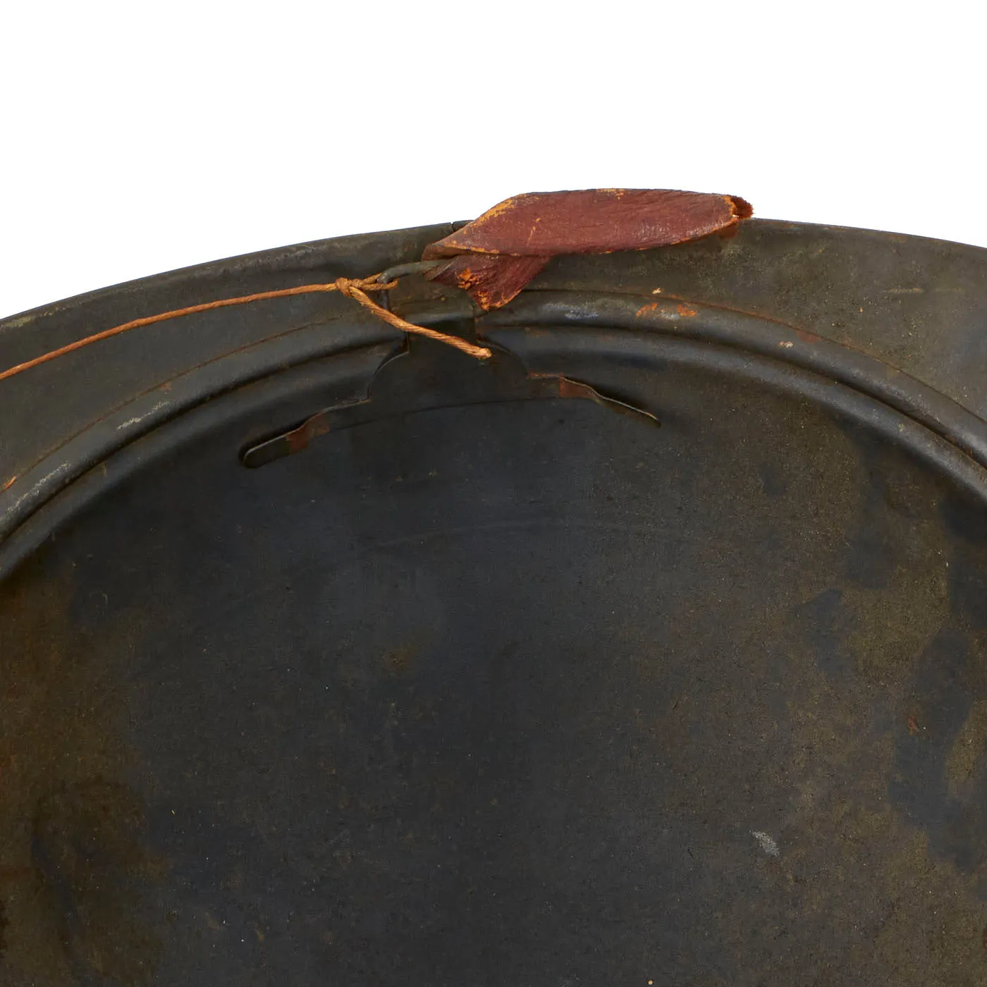 Original French WWI Issue Model 1915 Adrian Helmet Shell in Horizon Blue with RF Badge