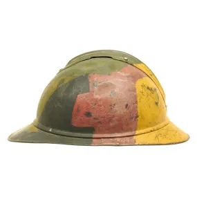Original French WWI Model 1915 Adrian Camouflage Helmet