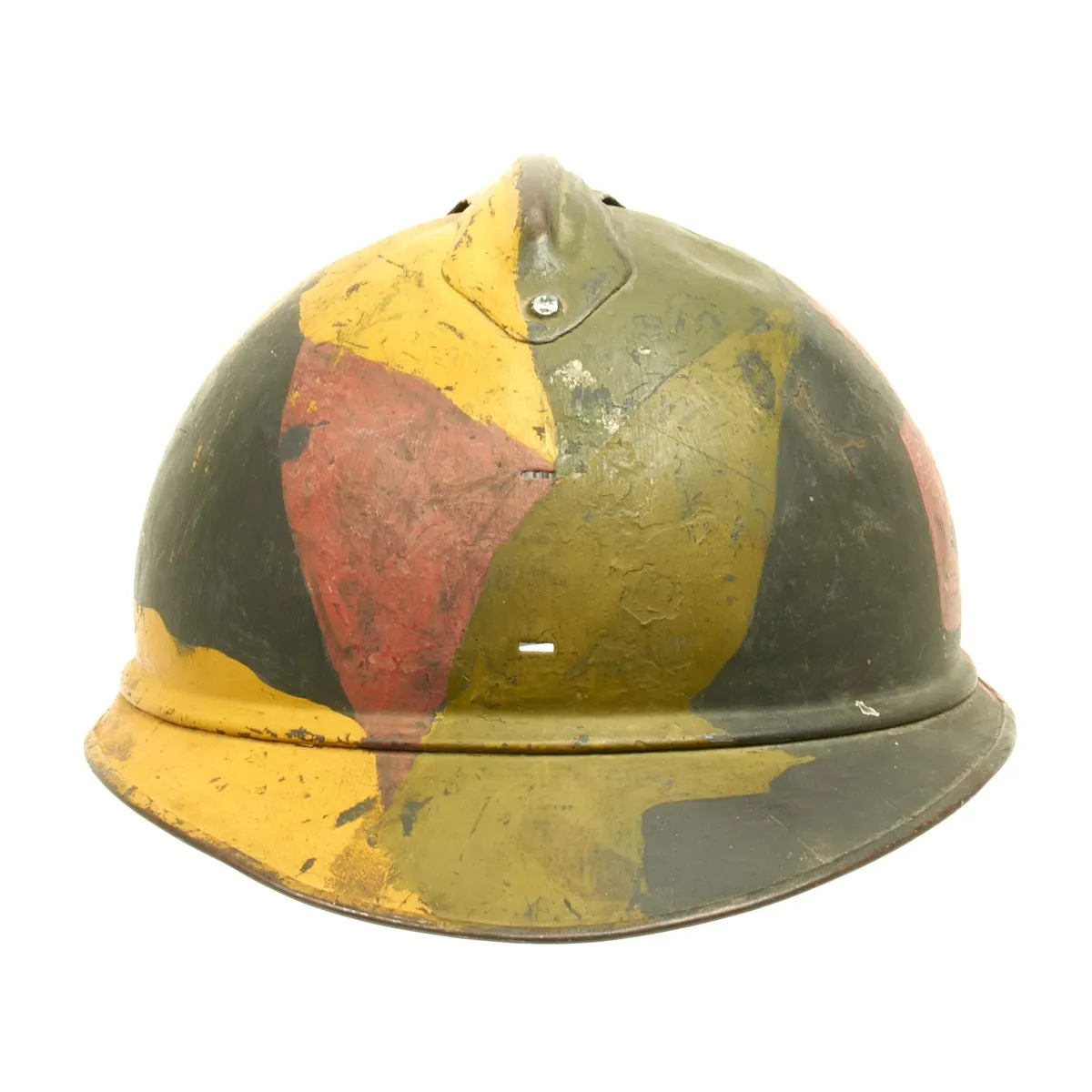 Original French WWI Model 1915 Adrian Camouflage Helmet