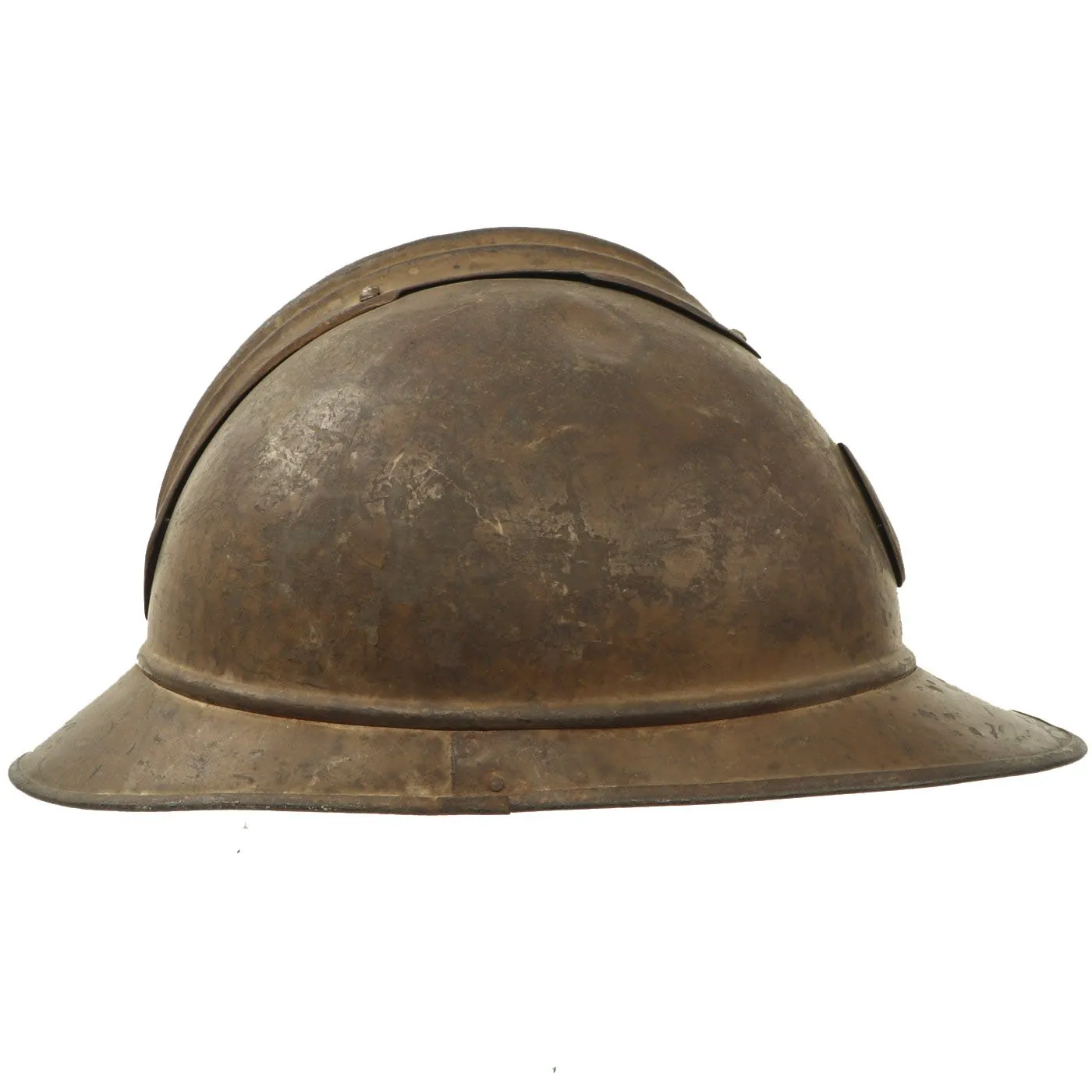 Original French WWI Model 1915 Adrian Helmet Shell in with Zouave & Tirailleurs RF Badge