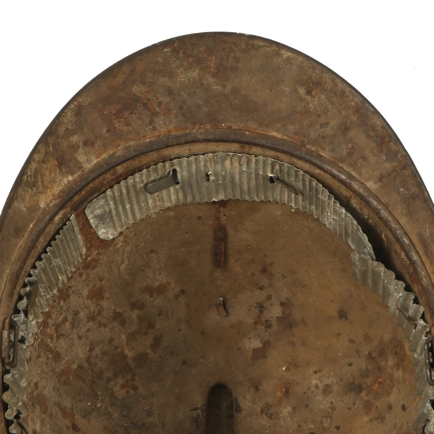 Original French WWI Model 1915 Adrian Helmet Shell in with Zouave & Tirailleurs RF Badge