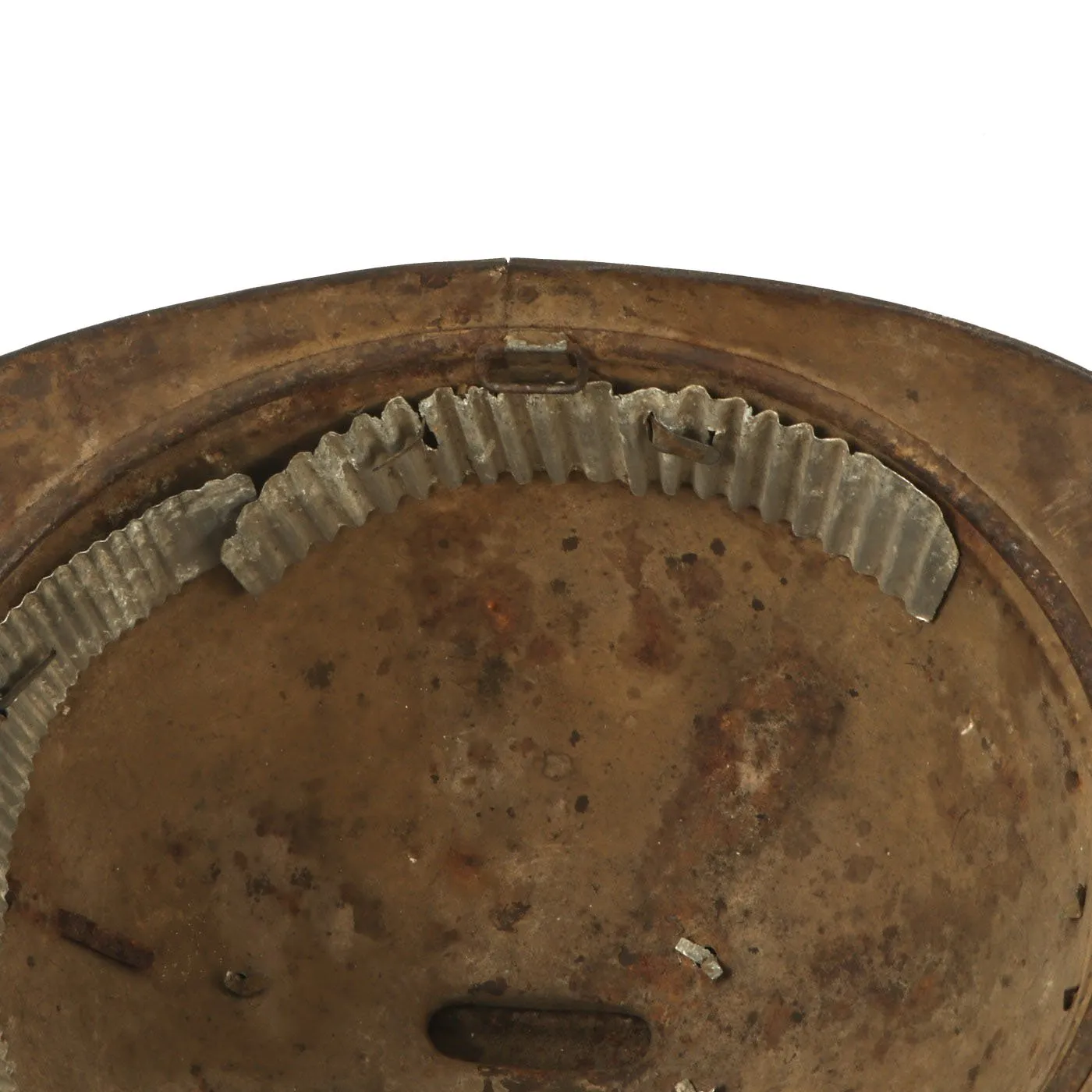 Original French WWI Model 1915 Adrian Helmet Shell in with Zouave & Tirailleurs RF Badge