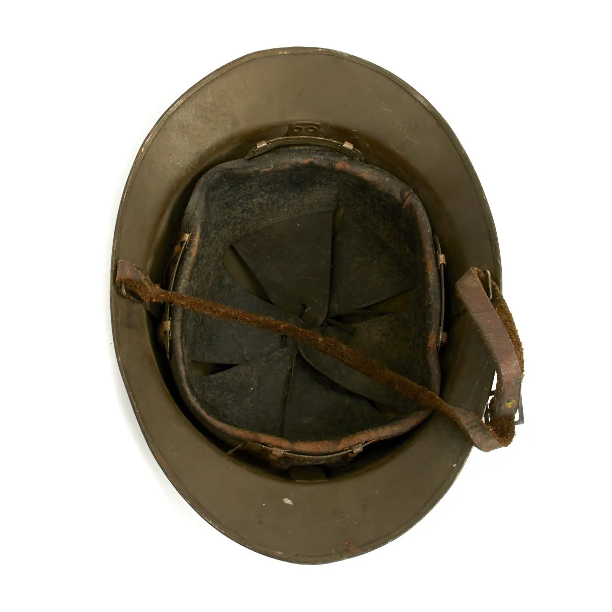 Original French WWII Model 1926 Adrian Infantry Helmet with RF Badge