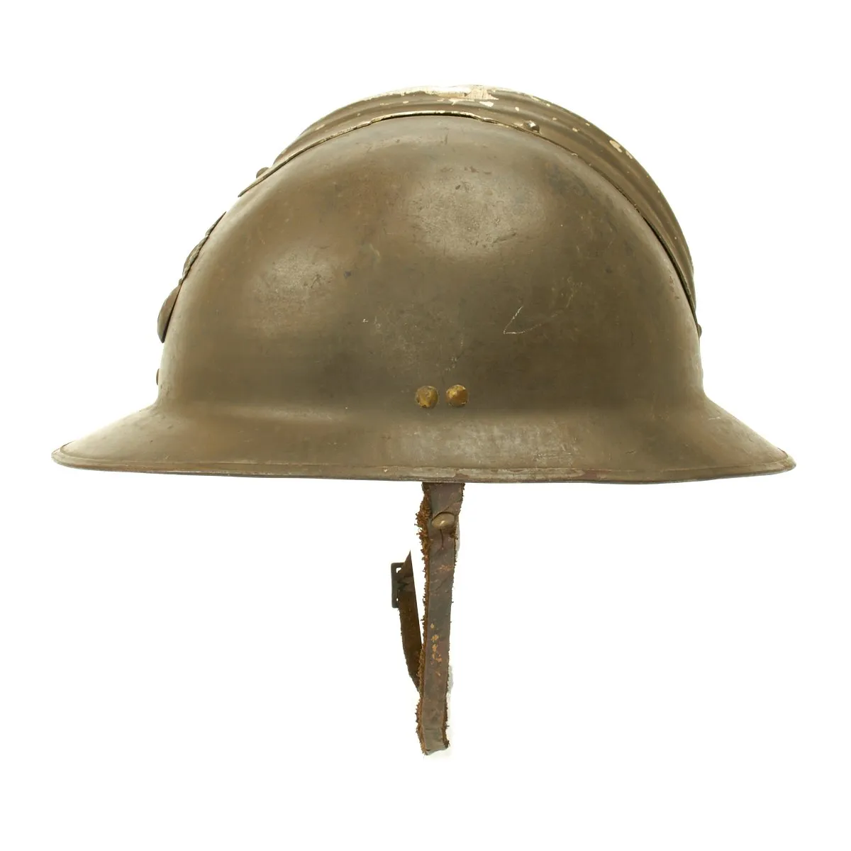 Original French WWII Model 1926 Adrian Infantry Helmet with RF Badge