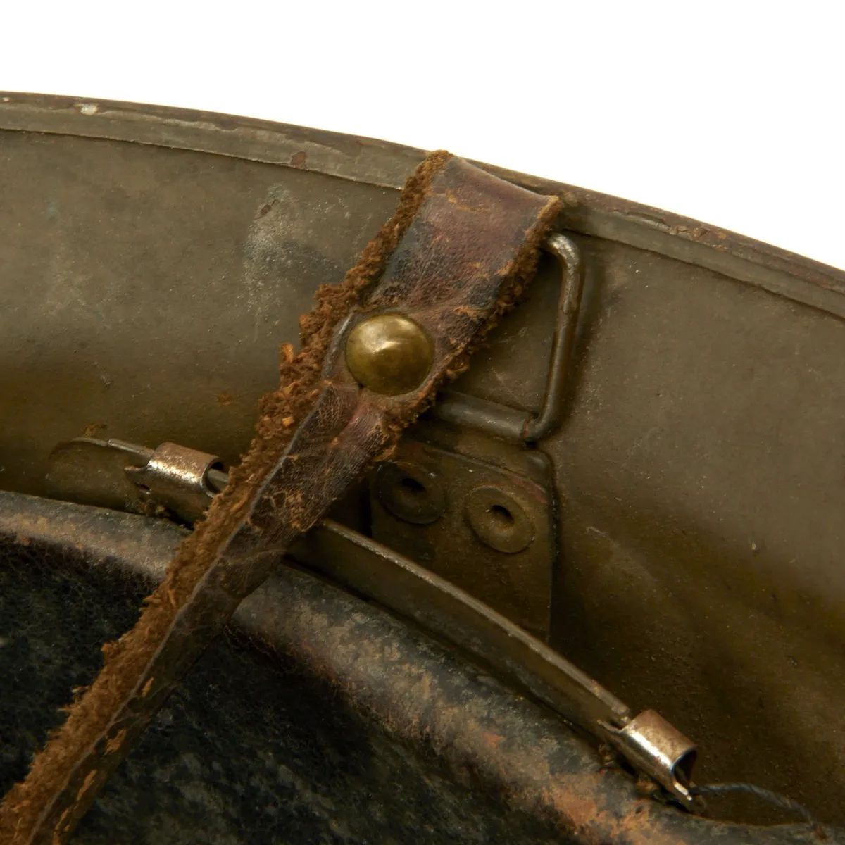 Original French WWII Model 1926 Adrian Infantry Helmet with RF Badge