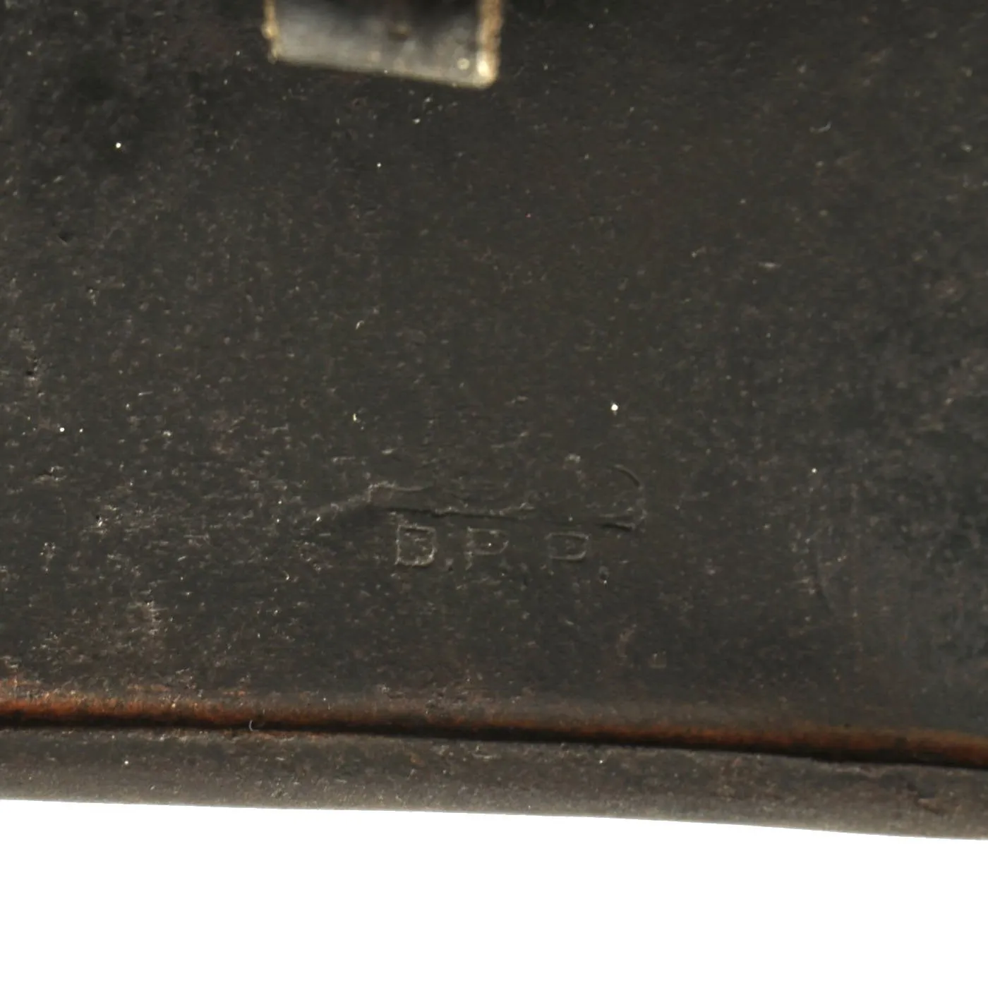 Original German Pre-WWII M34 Square Dip Early First Pattern Fire Police Helmet - Removed Decals