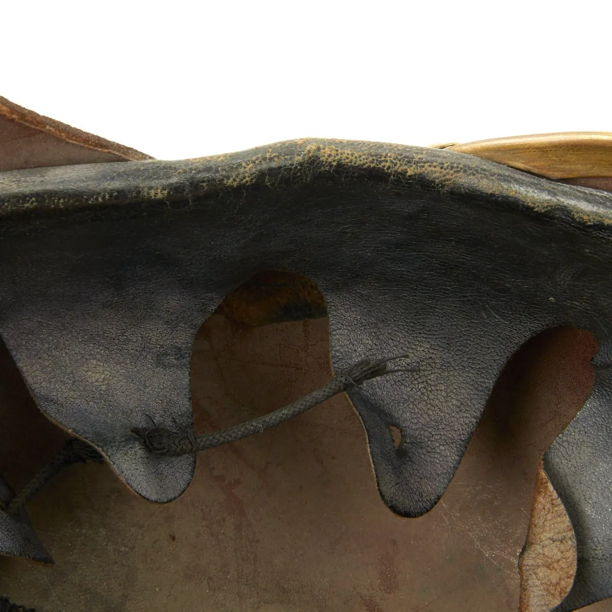 Original German WWI Leather Fire Brigade Helmet by Gustav Rannenberg of Hannover