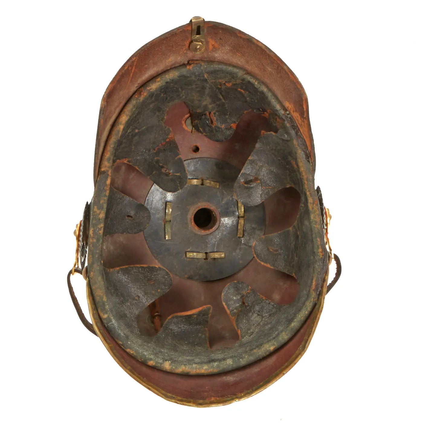 Original German WWI Prussian M1895 Artillery Gilded Pickelhaube Helmet - Kugelhelm