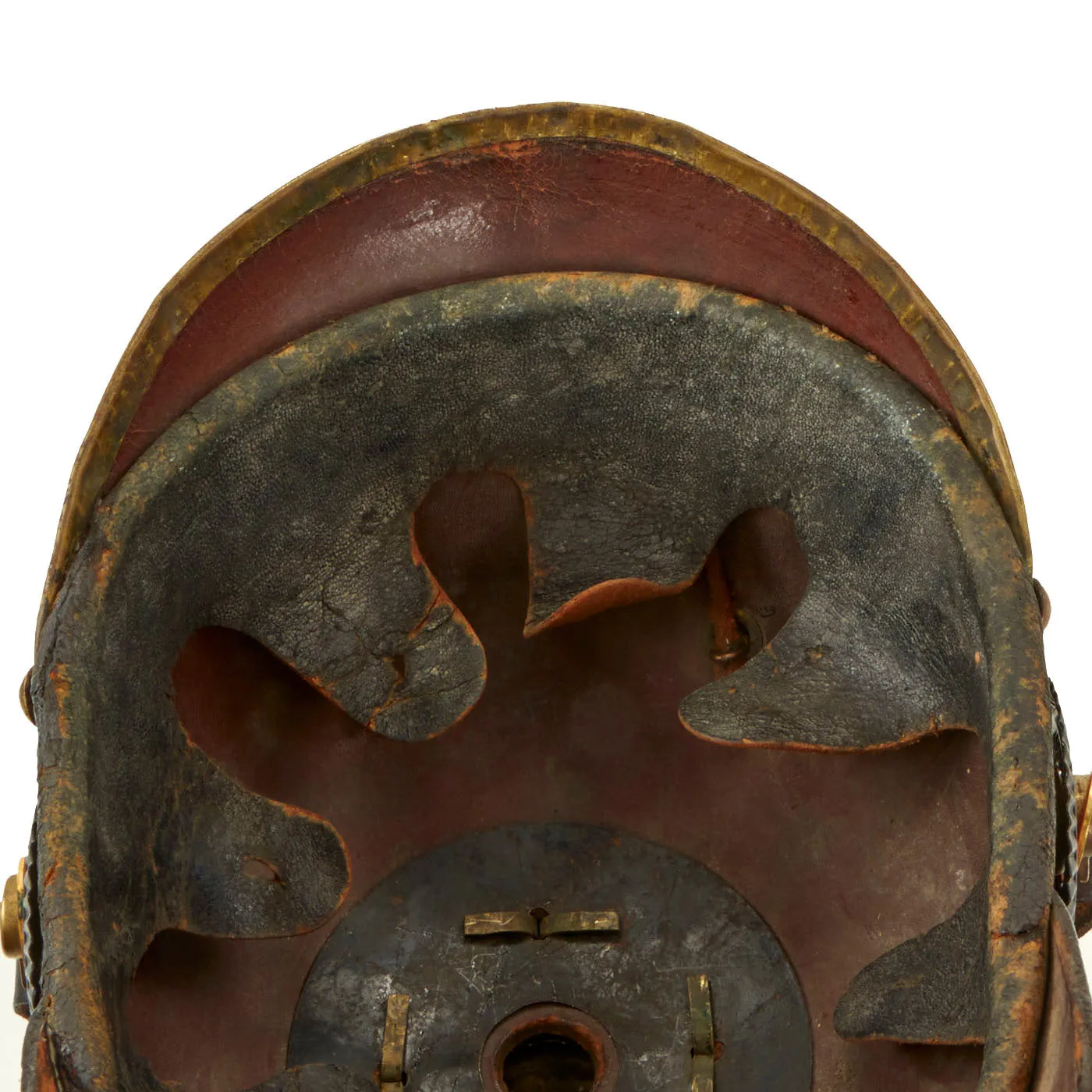 Original German WWI Prussian M1895 Artillery Gilded Pickelhaube Helmet - Kugelhelm