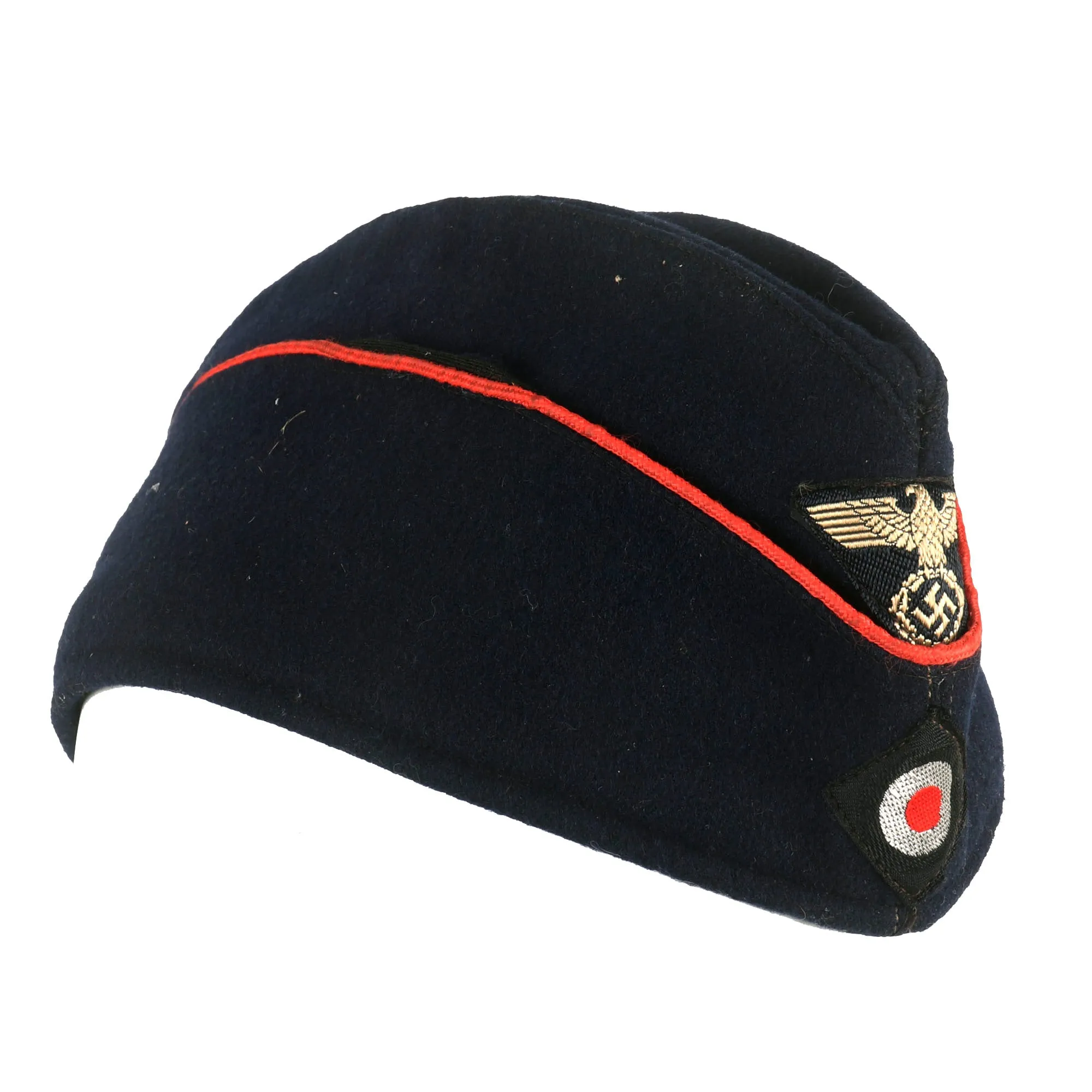 Original German WWII 1942 Dated Fire Protection Police 59cm EM-NCO M38 Overseas Cap by Peter Küpper - Schiffchen