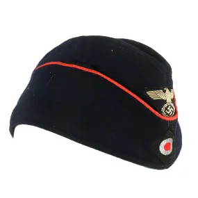 Original German WWII 1942 Dated Fire Protection Police 59cm EM-NCO M38 Overseas Cap by Peter Küpper - Schiffchen