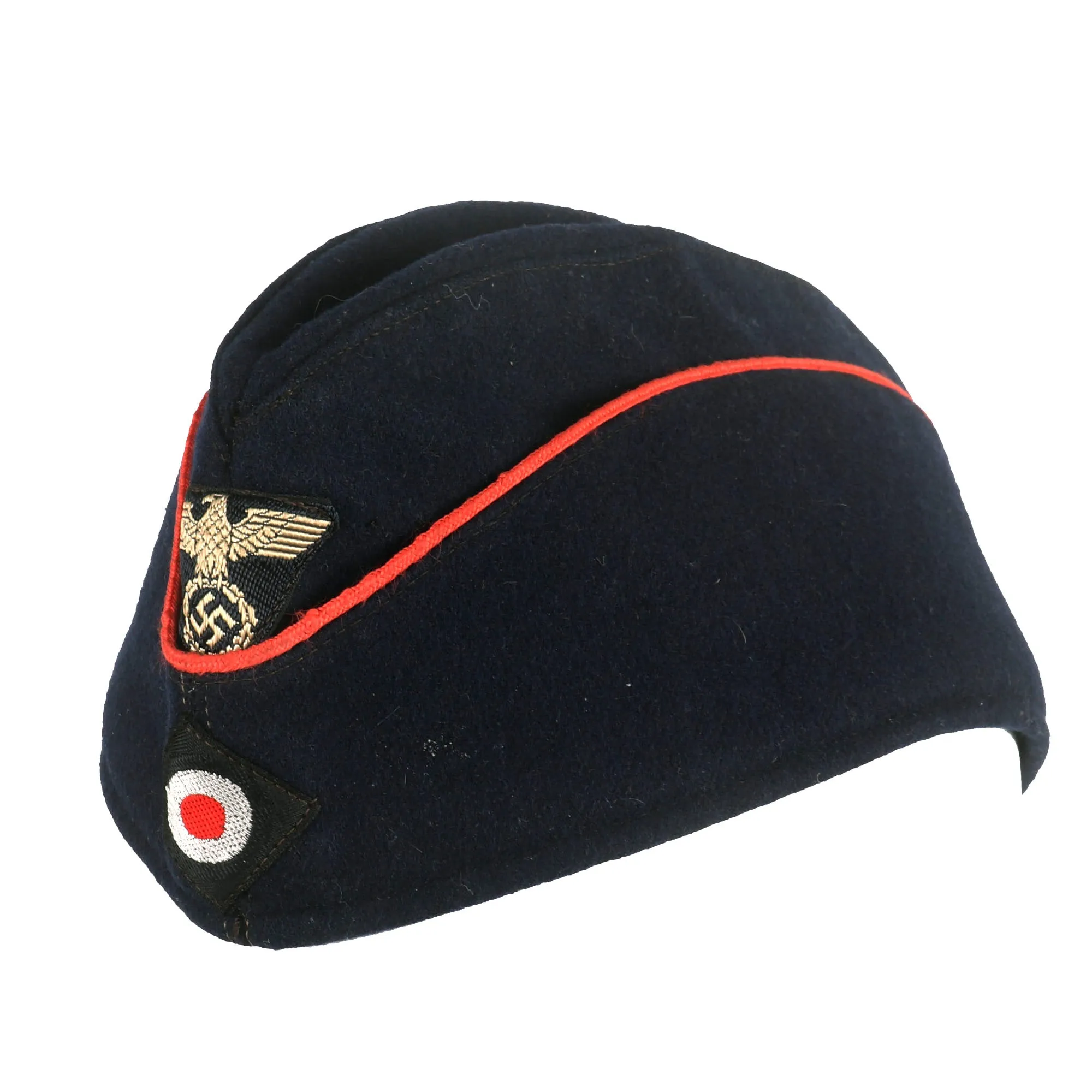 Original German WWII 1942 Dated Fire Protection Police 59cm EM-NCO M38 Overseas Cap by Peter Küpper - Schiffchen