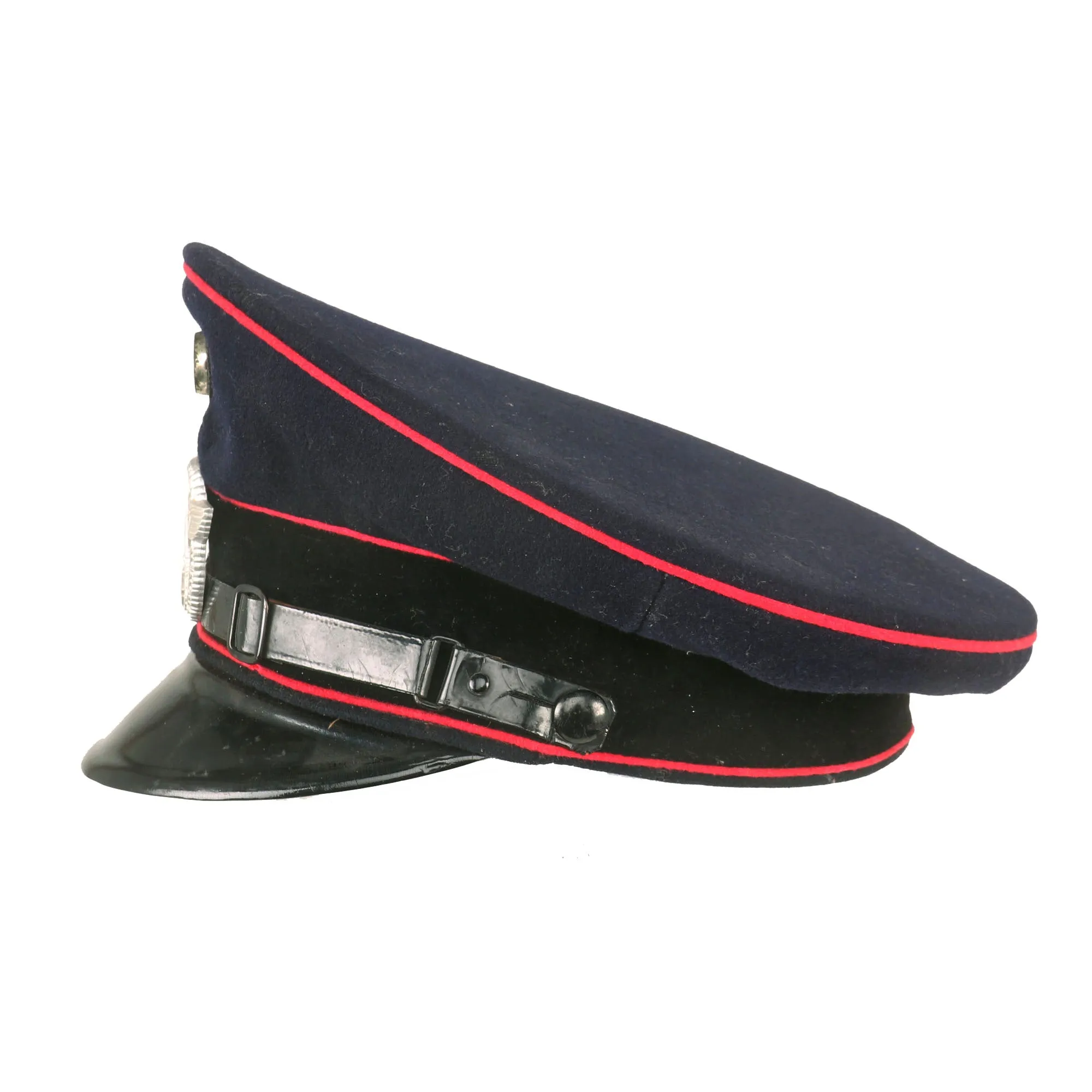 Original German WWII Fire Protection Police EM/NCO Schirmmütze Visor Cap by K & Sch. - size 55