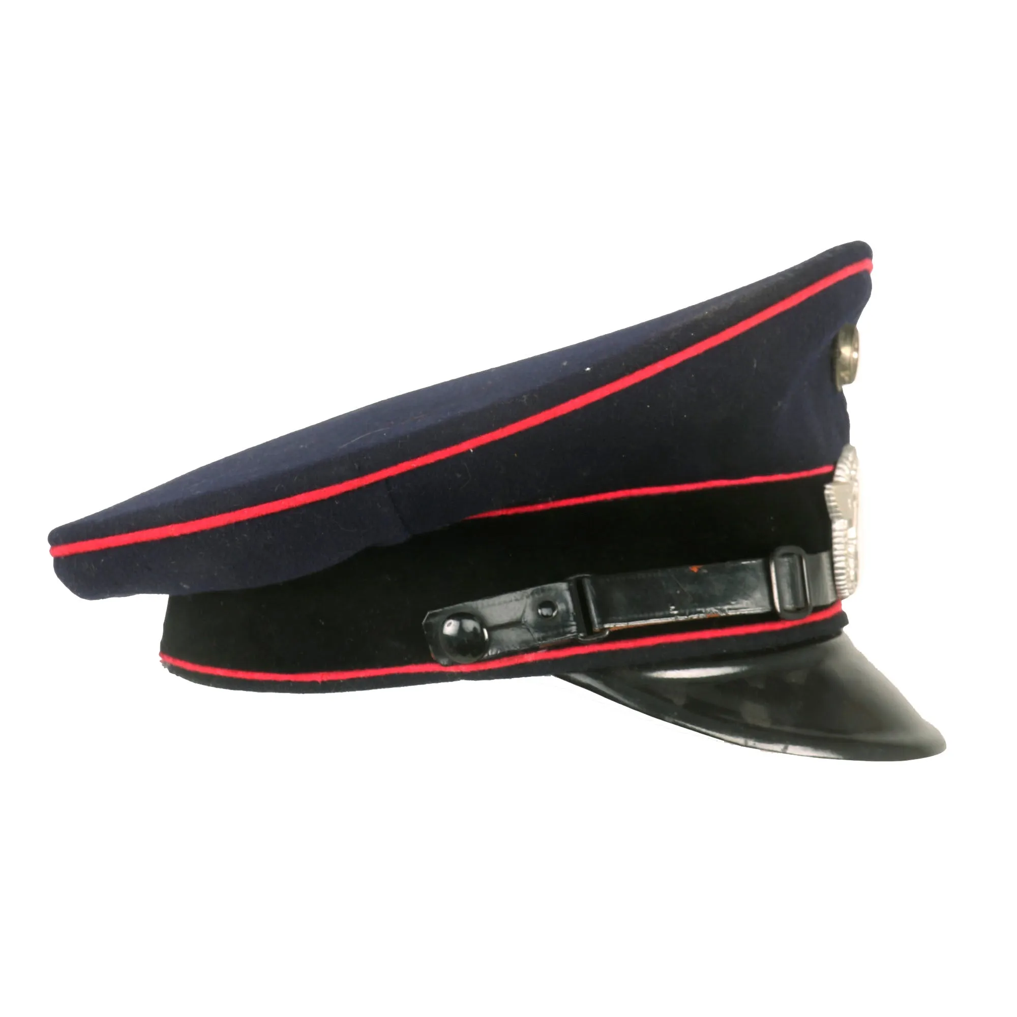 Original German WWII Fire Protection Police EM/NCO Schirmmütze Visor Cap by K & Sch. - size 55