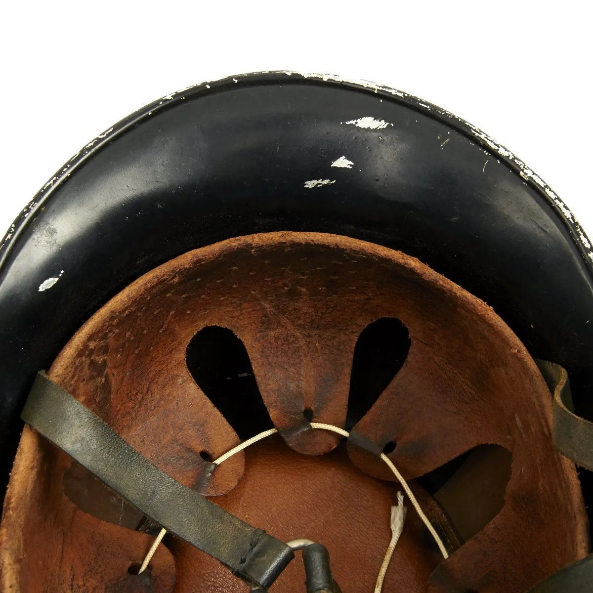 Original German WWII M1934 Fire Police Helmet with Aluminum Comb by BXF - Feuerwehr Helmet