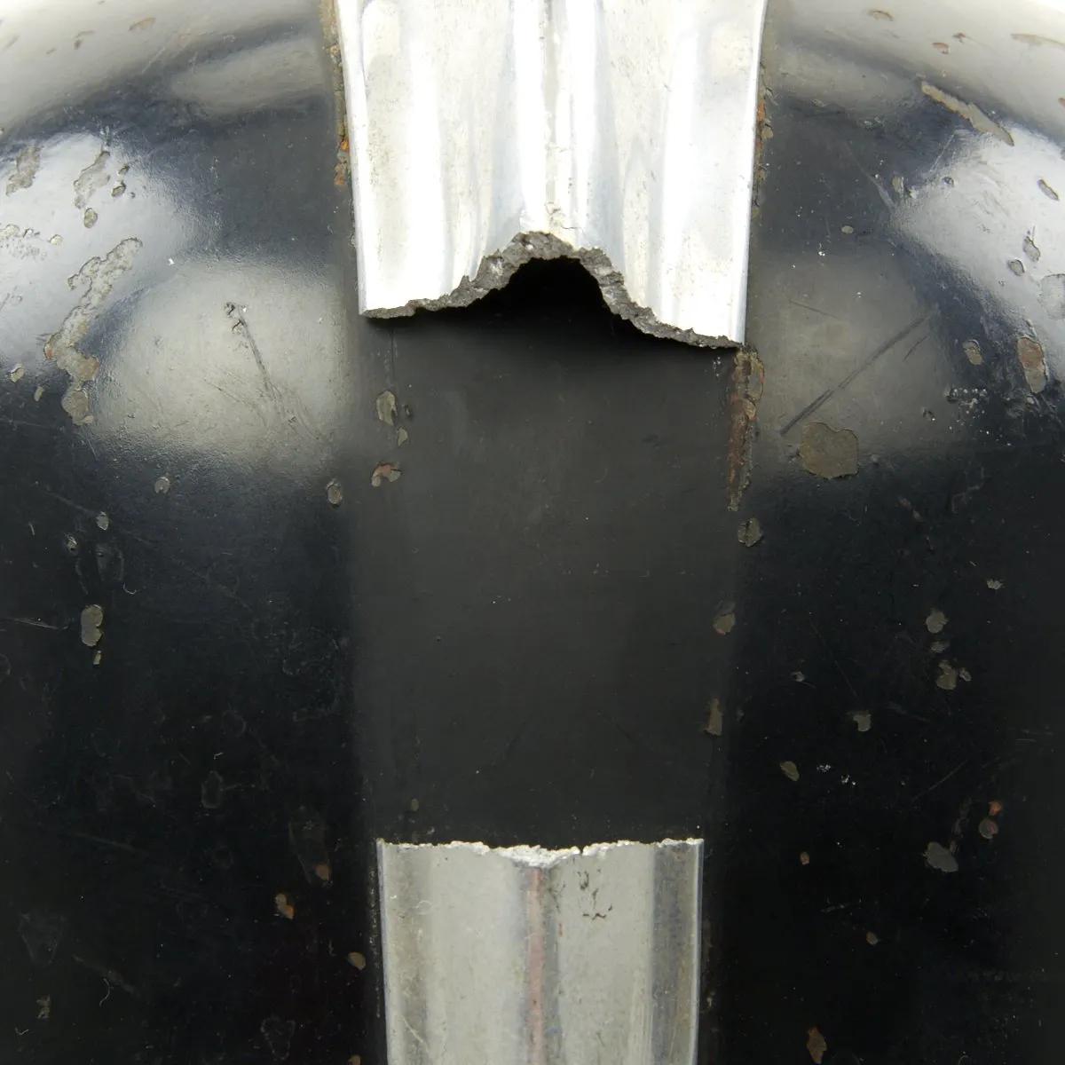 Original German WWII M1934 Fire Police Helmet with Damaged Aluminum Comb - Feuerwehr Helmet