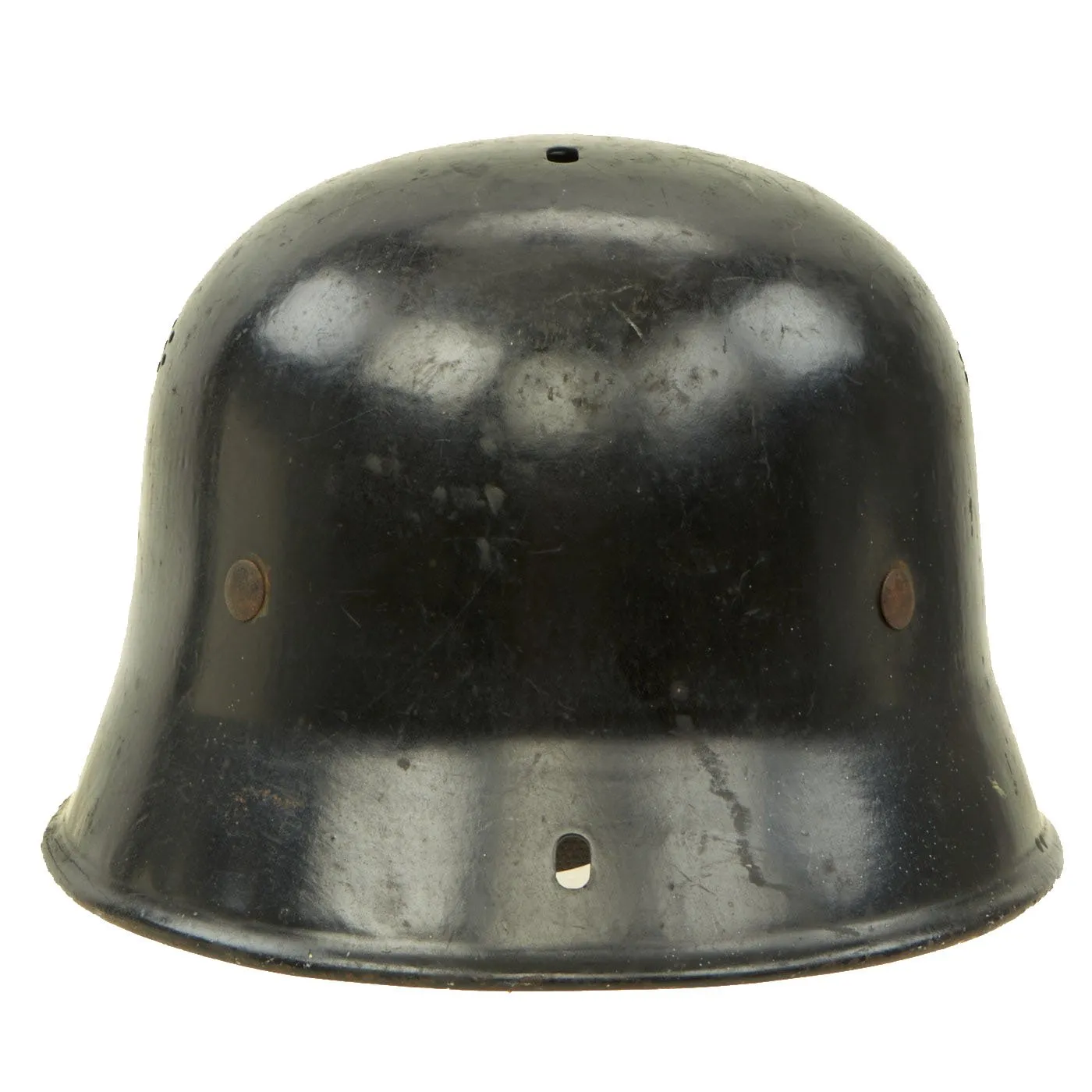 Original German WWII M34 Civic Square Dip NSDAP Double Decal Protection Police Steel Helmet - size 57