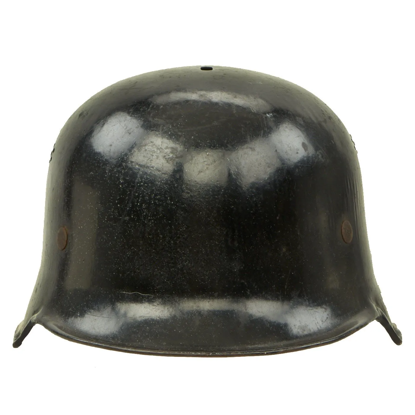 Original German WWII M34 Civic Square Dip NSDAP Double Decal Protection Police Steel Helmet - size 57