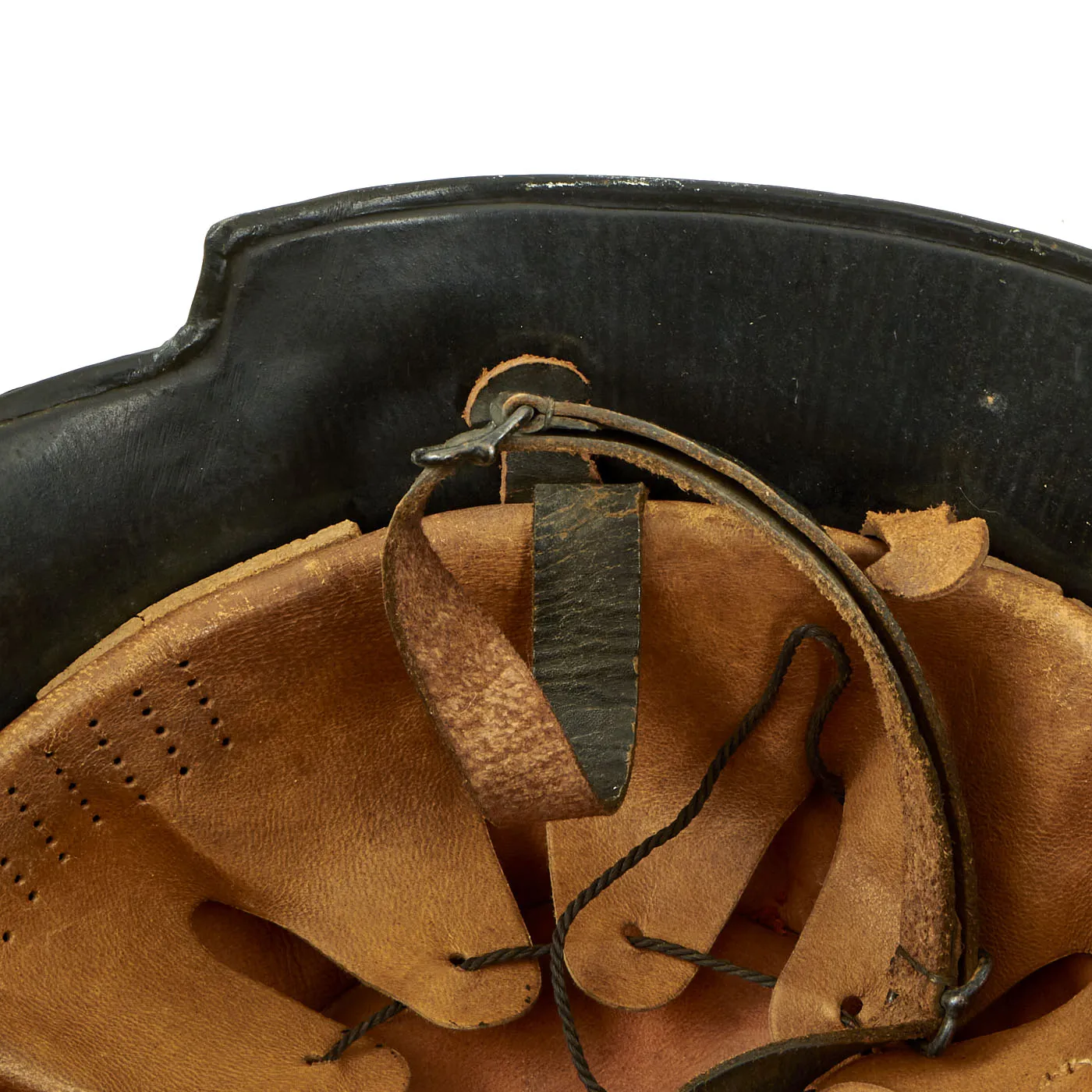 Original German WWII M34 Square Dip Fire Protection Police Helmet with Double Decals & Comb - Feuerwehr