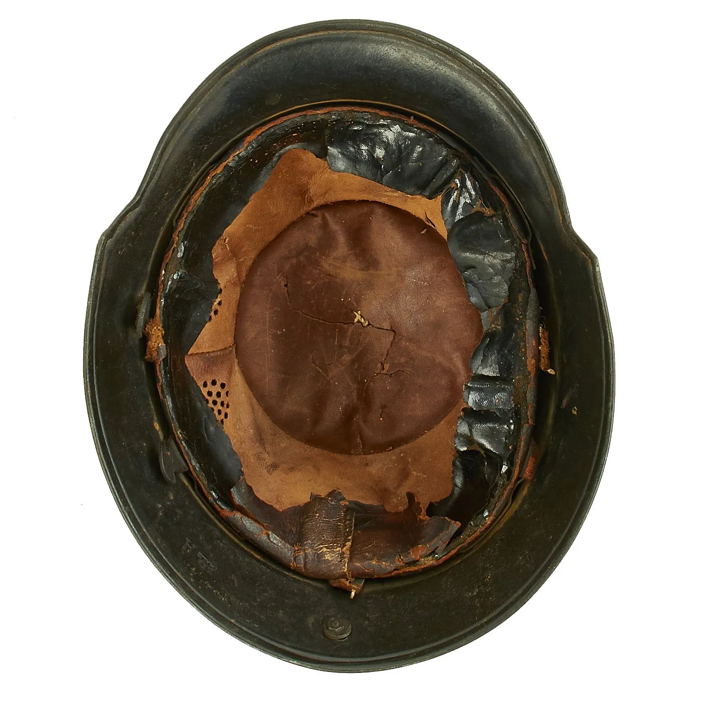 Original German WWII M34 Square Dip Fire Protection Police Helmet with Double Decals - Feuerwehr