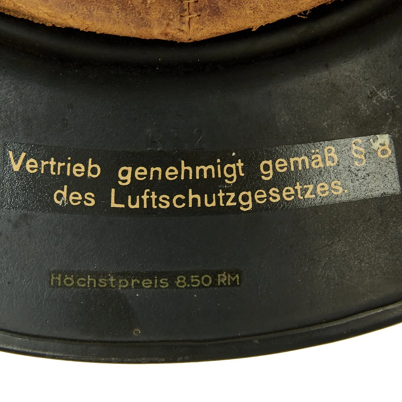 Original German WWII M38 Luftschutz Beaded Gladiator Air Defense Helmet