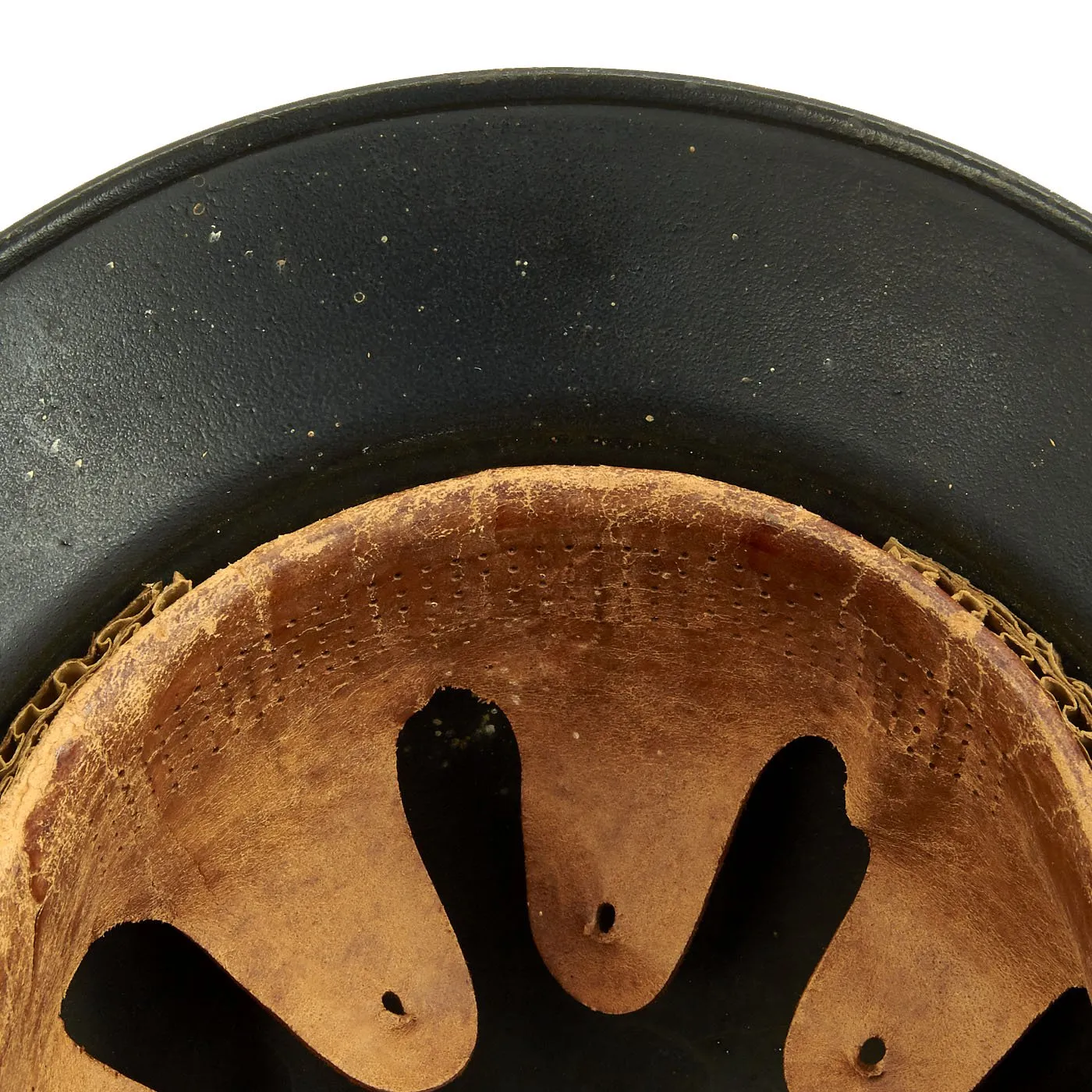 Original German WWII M38 Luftschutz Beaded Gladiator Air Defense Helmet