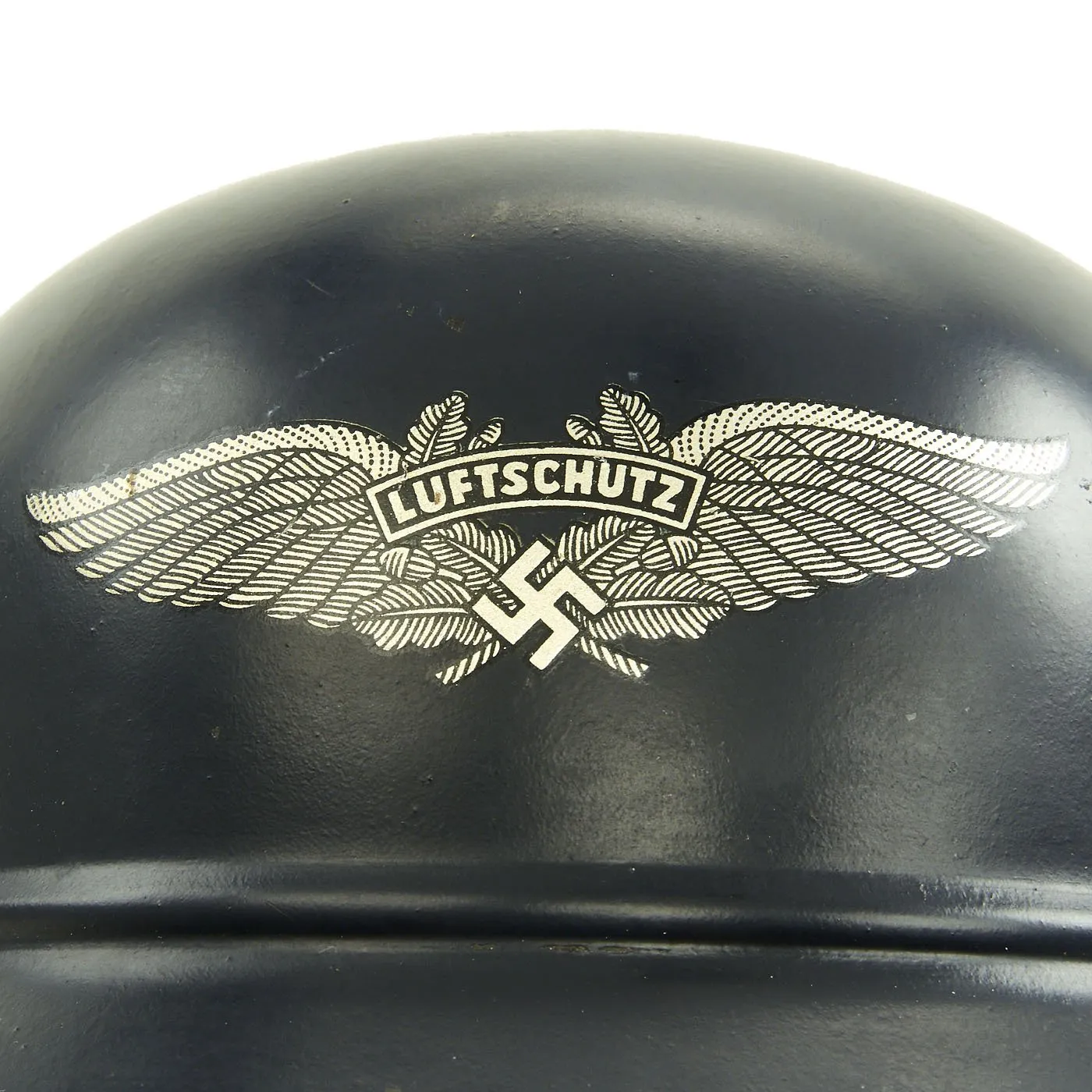 Original German WWII M38 Luftschutz Beaded Gladiator Air Defense Helmet