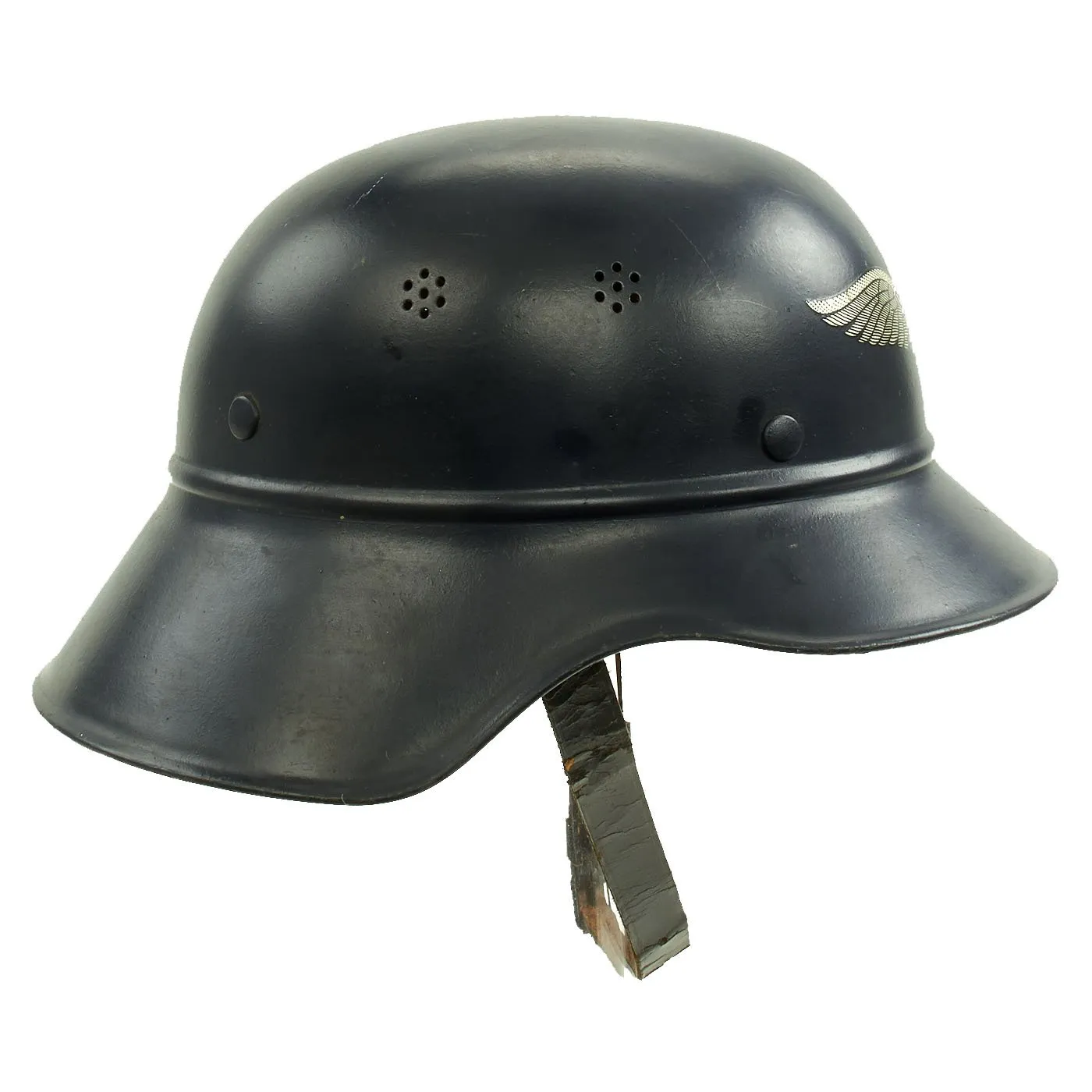 Original German WWII M38 Luftschutz Beaded Gladiator Air Defense Helmet
