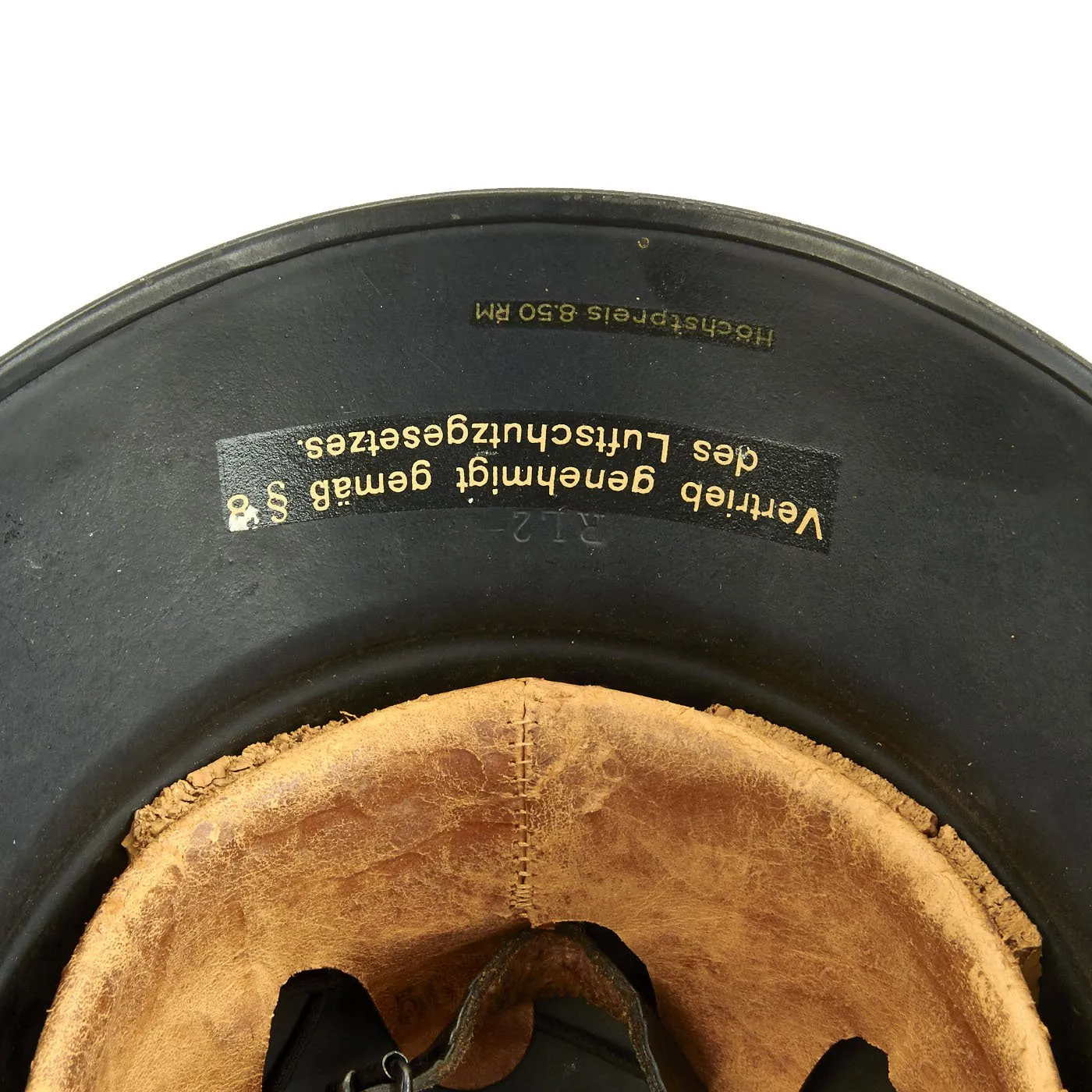 Original German WWII M38 Luftschutz Beaded Gladiator Air Defense Helmet