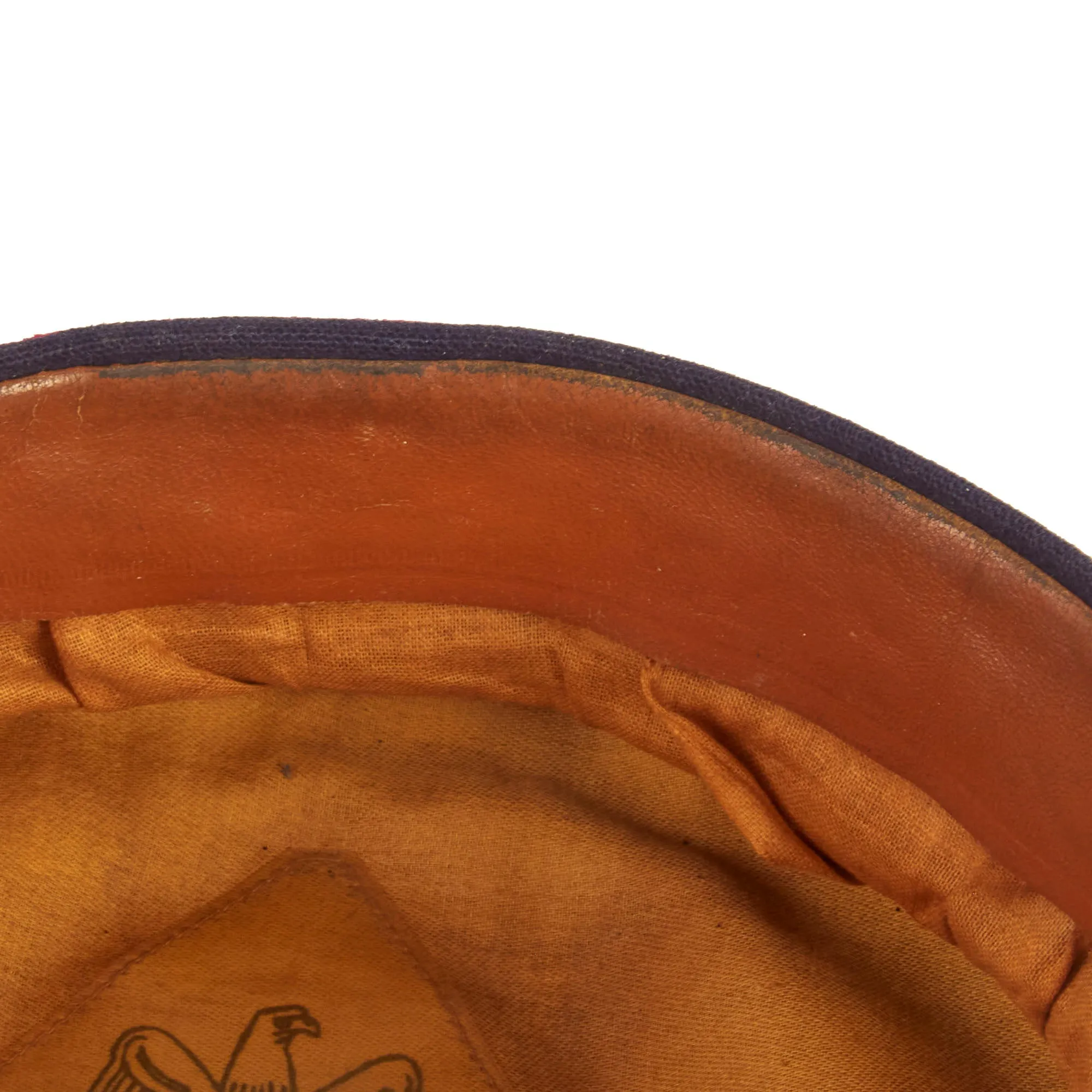 Original German WWII Named Fire Protection Police EM/NCO Schirmmütze Visor Cap - Marked Deutsche Arbeit