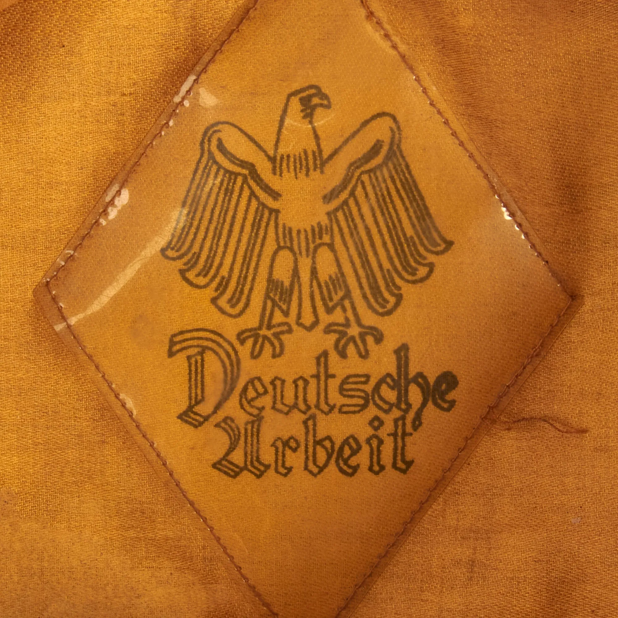 Original German WWII Named Fire Protection Police EM/NCO Schirmmütze Visor Cap - Marked Deutsche Arbeit