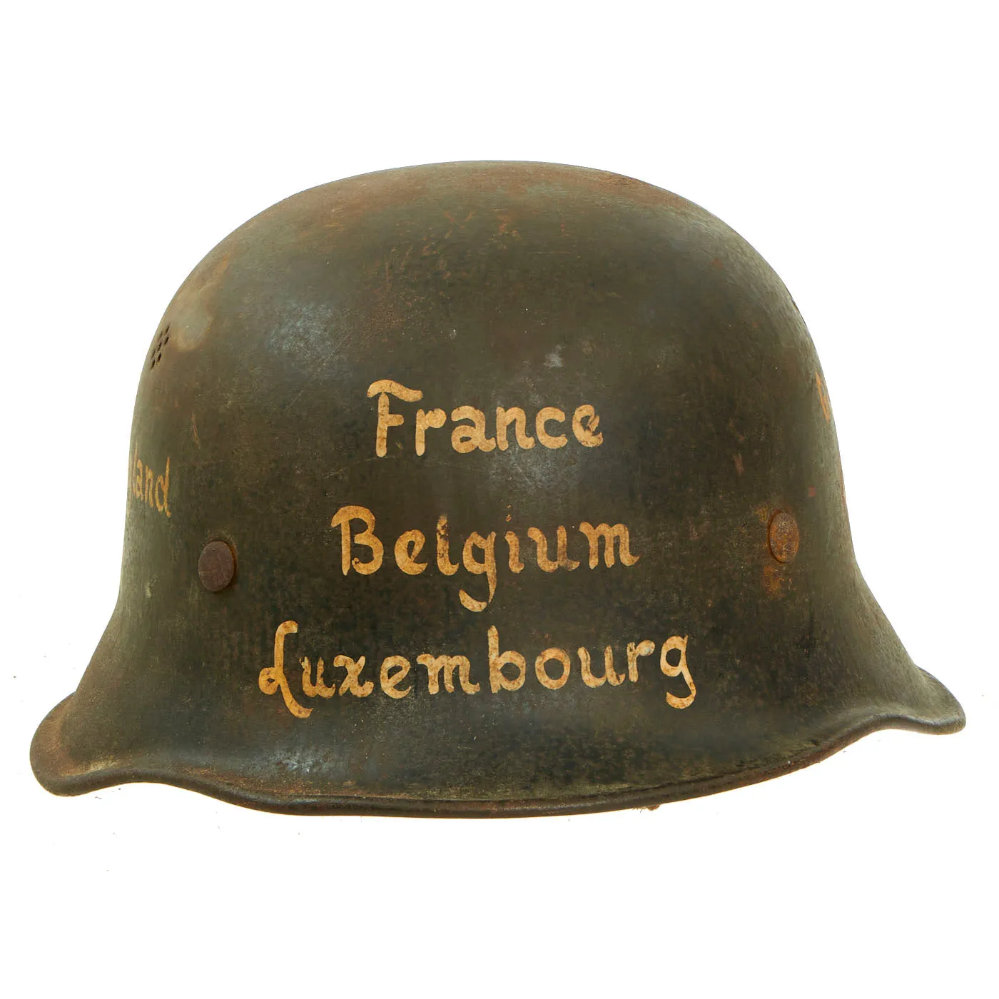 Original German WWII USGI Bring Back Decorated M34 Civic Steel Helmet