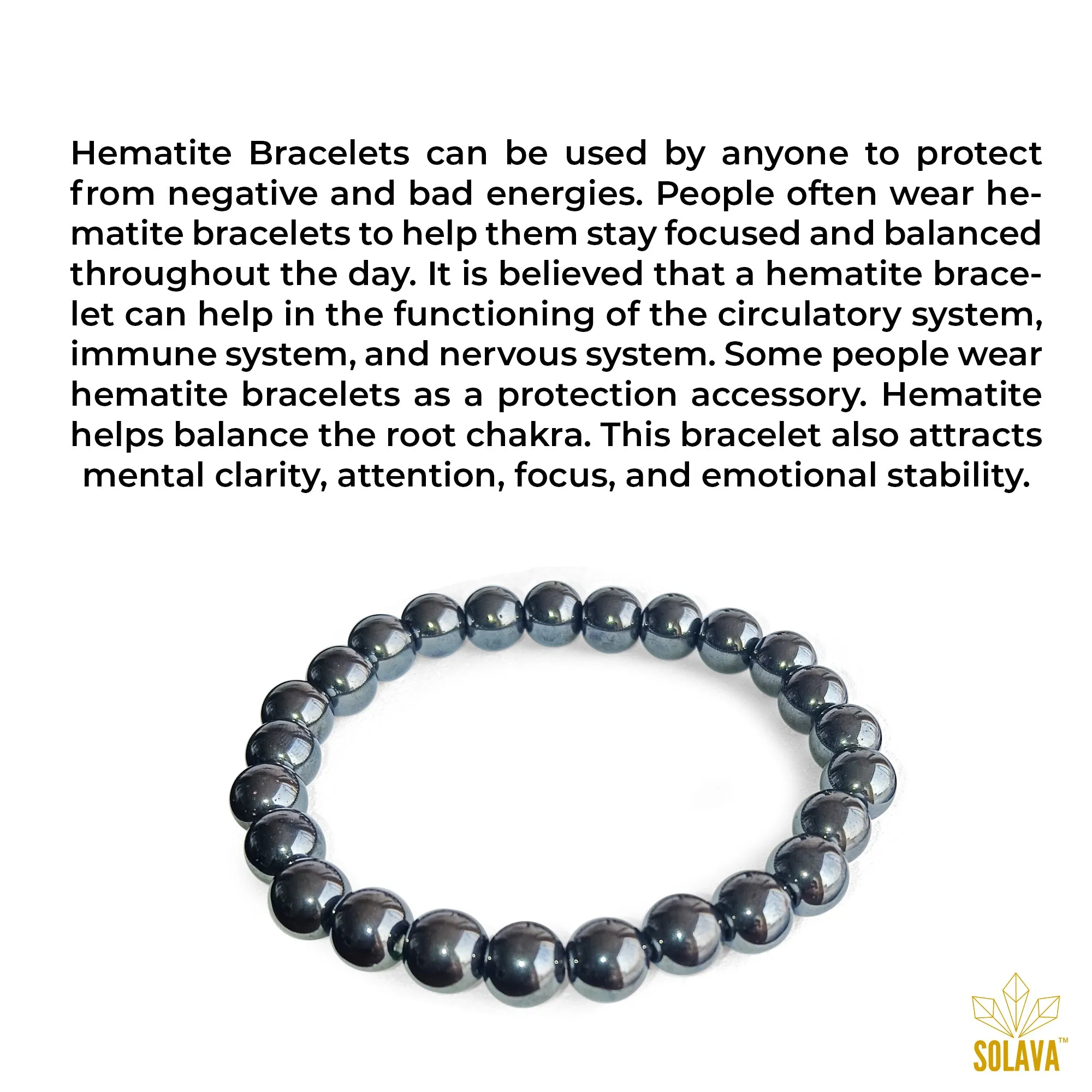 Original Hematite Crystal Bracelet with Certificate