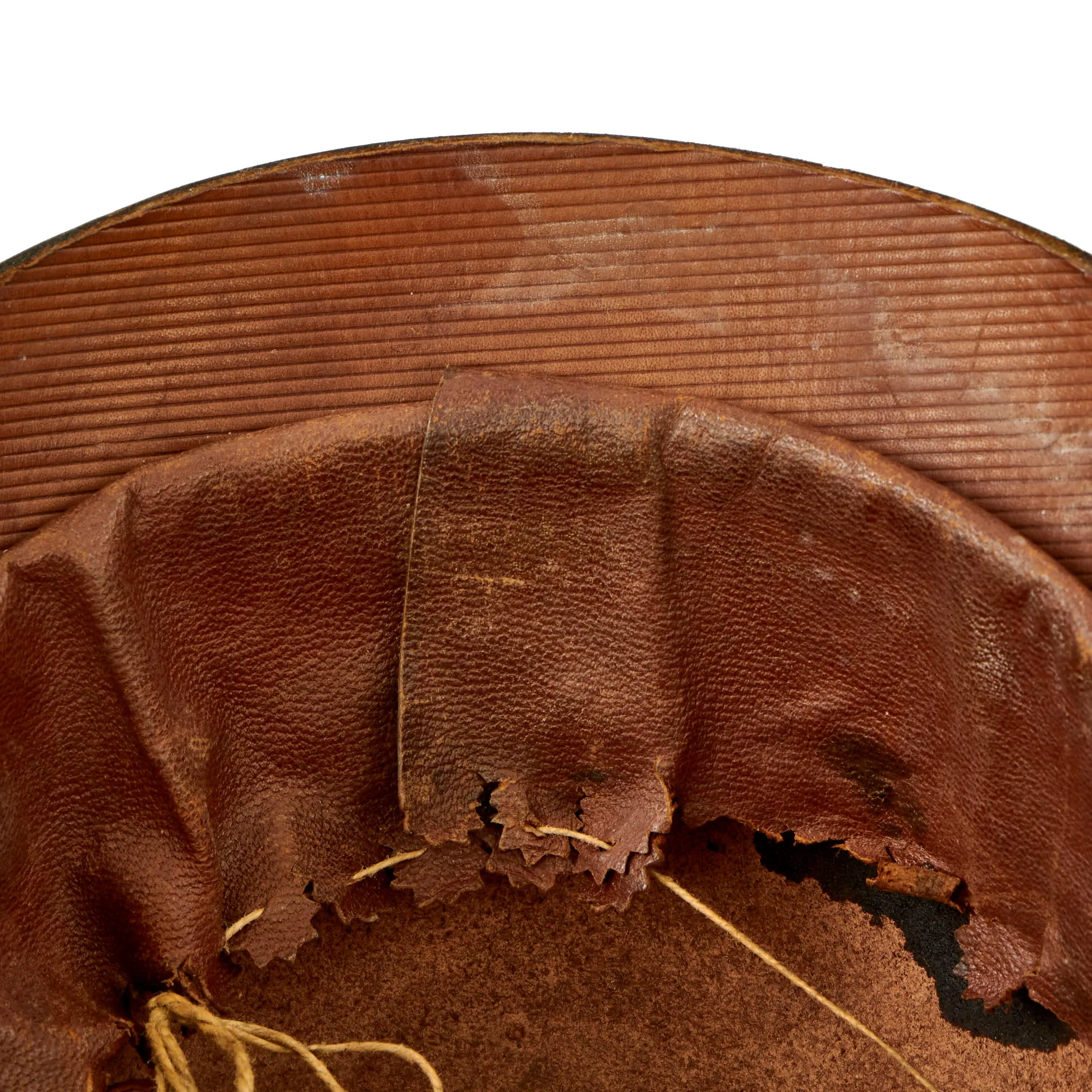 Original Imperial German Pre WWI Grand Duchy of Baden Fire Brigade Officer's Leather Pickelhaube Helmet