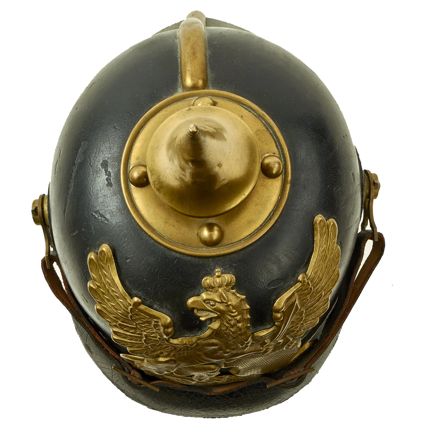 Original Imperial German WWI Grand Duchy of Baden M1895 Line Infantry Pickelhaube Helmet - Size 53
