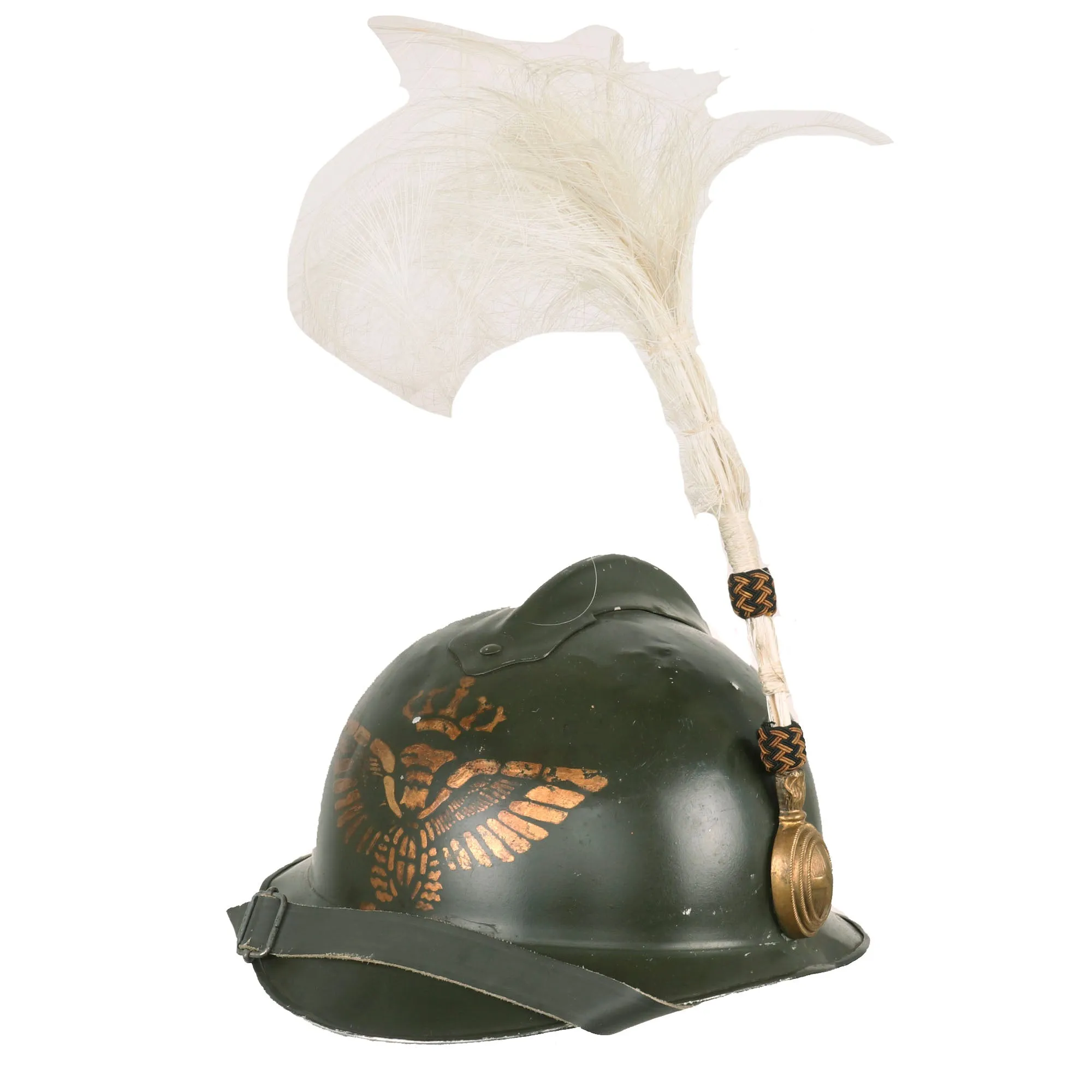 Original Italian WWI / 1920s General’s Dress Parade Adrian Helmet with Plume