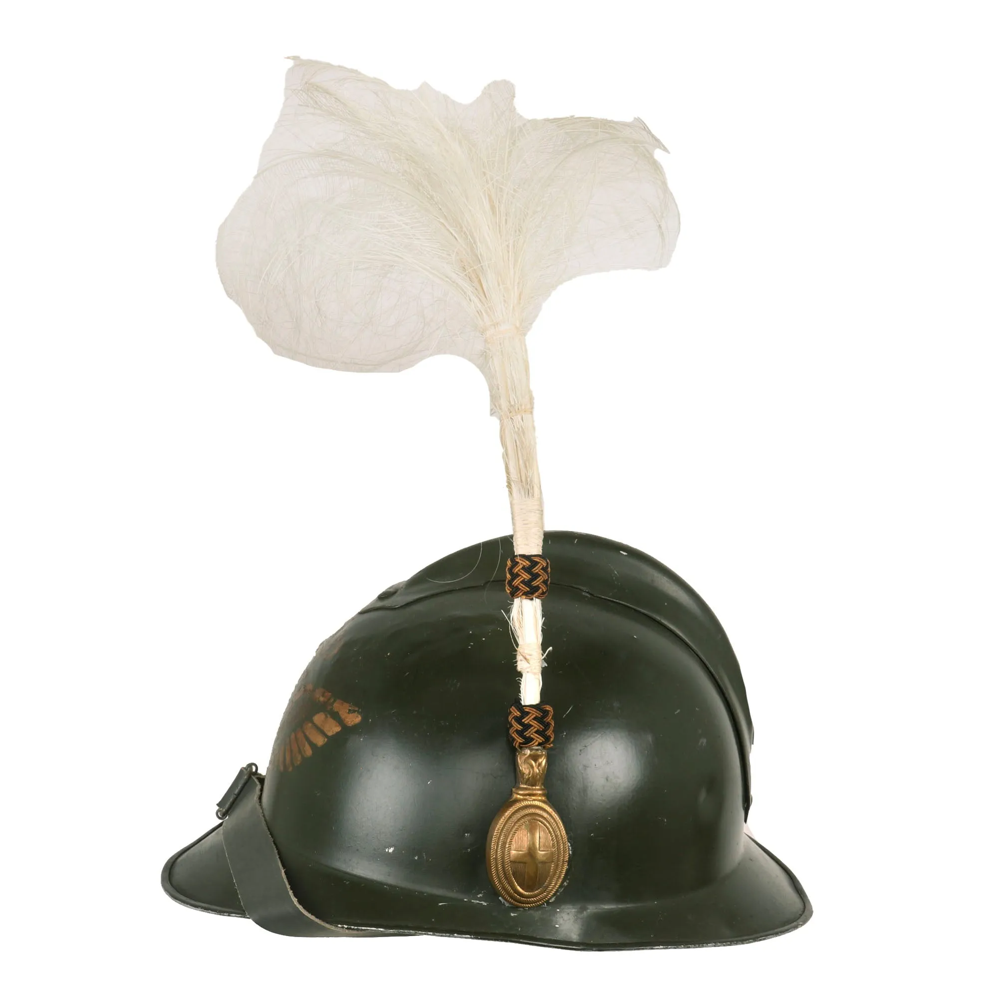 Original Italian WWI / 1920s General’s Dress Parade Adrian Helmet with Plume