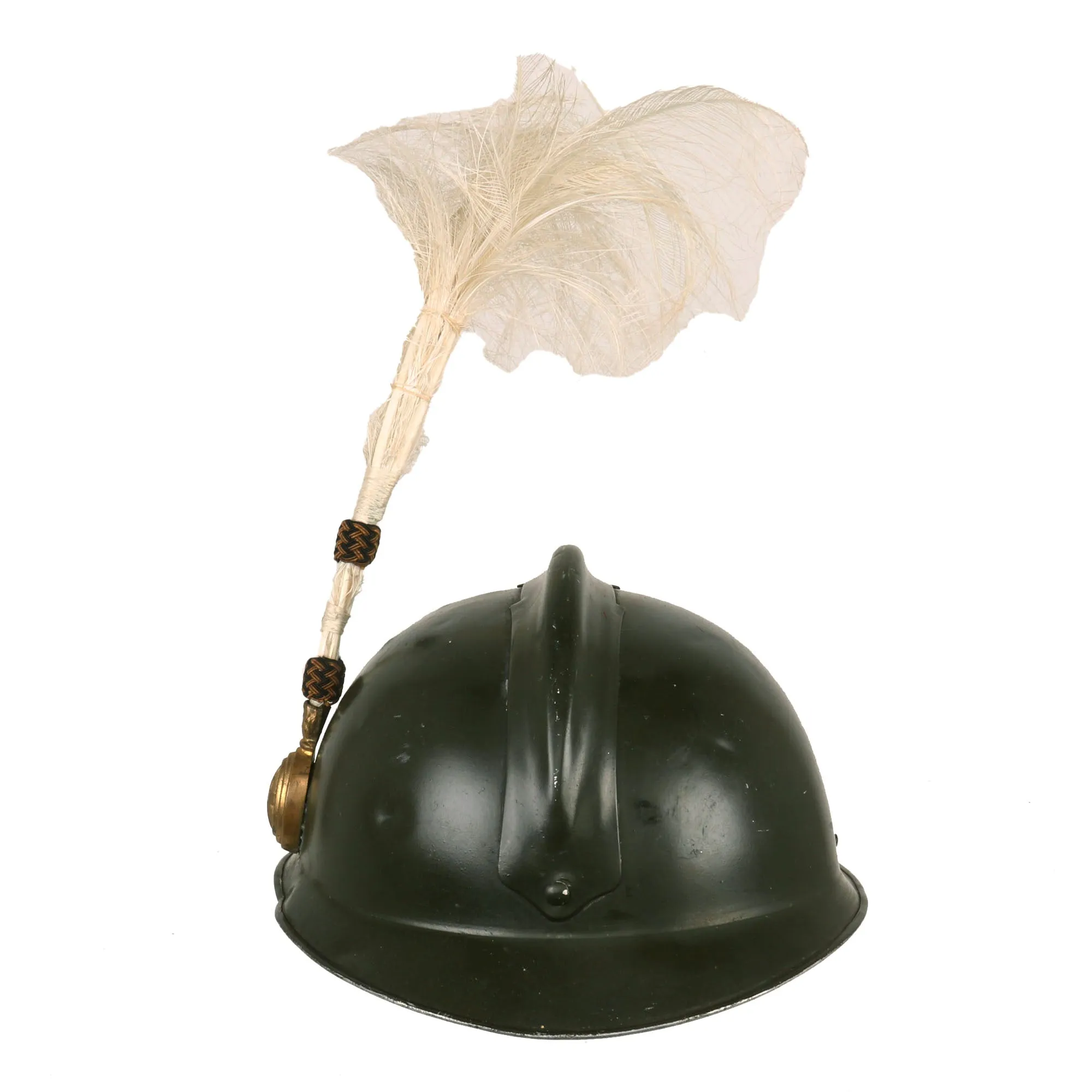 Original Italian WWI / 1920s General’s Dress Parade Adrian Helmet with Plume
