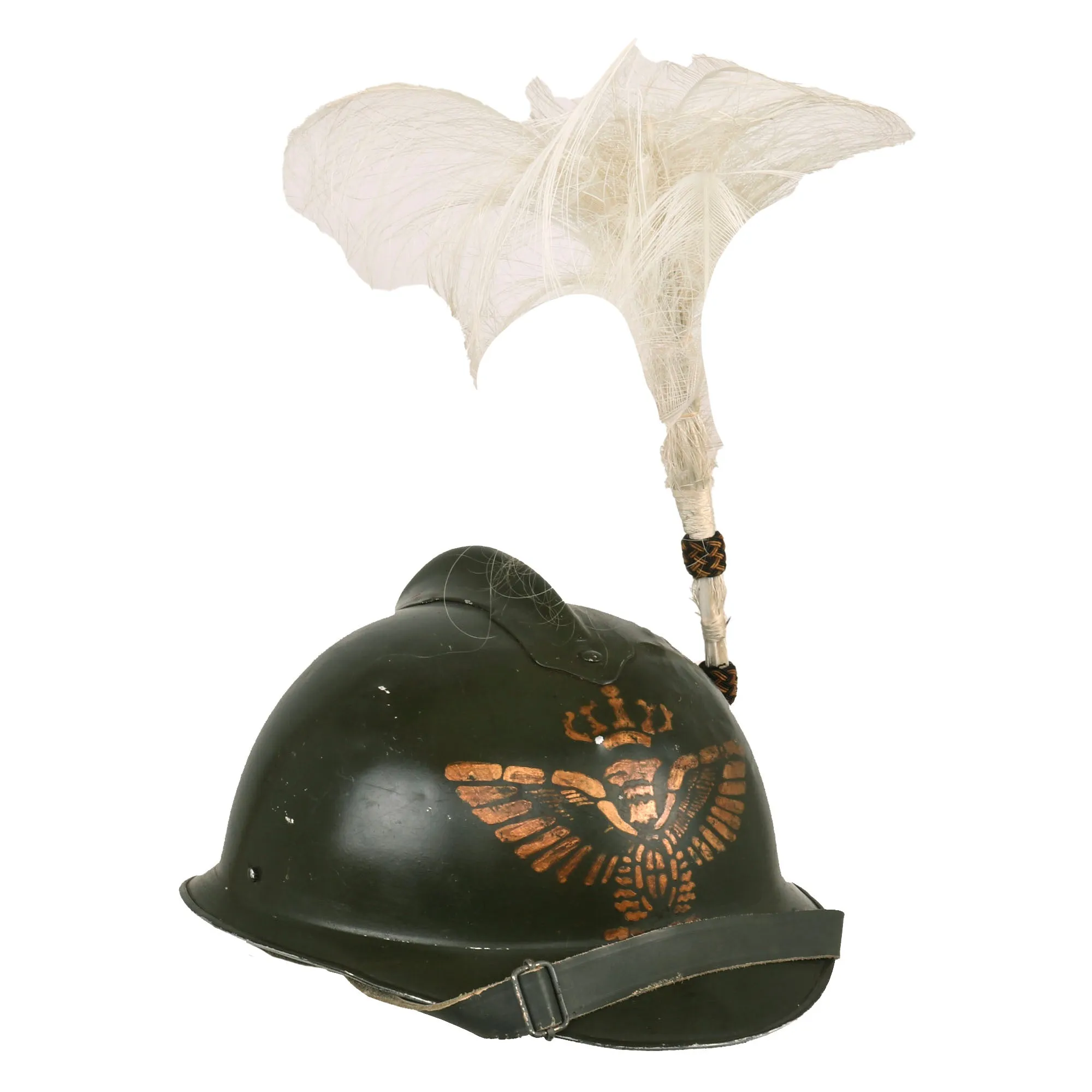 Original Italian WWI / 1920s General’s Dress Parade Adrian Helmet with Plume