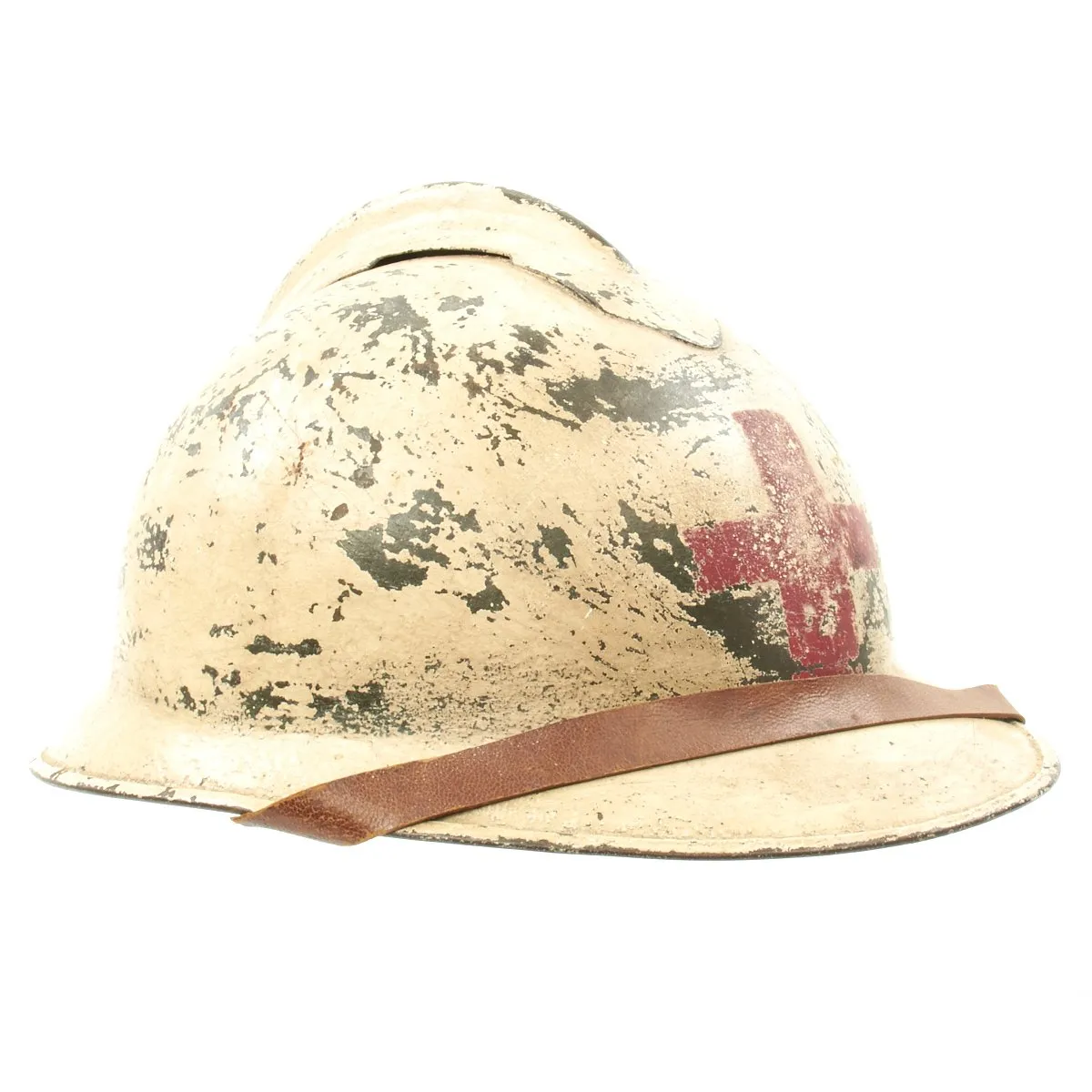 Original Italian WWI Medic French Made M1916 Adrian Helmet
