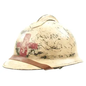 Original Italian WWI Medic French Made M1916 Adrian Helmet